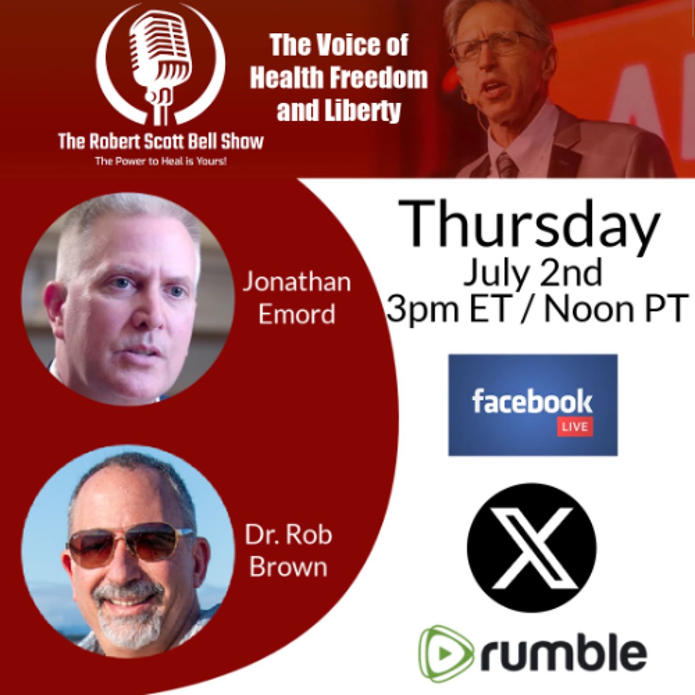 Jonathan Emord, US at 250, COVID EUA Ends, Trans Ruling, Exit UN, Psych Drugged Children, Dr. Rob Brown, Electro-pollution - The RSB Show 7- episode artwork