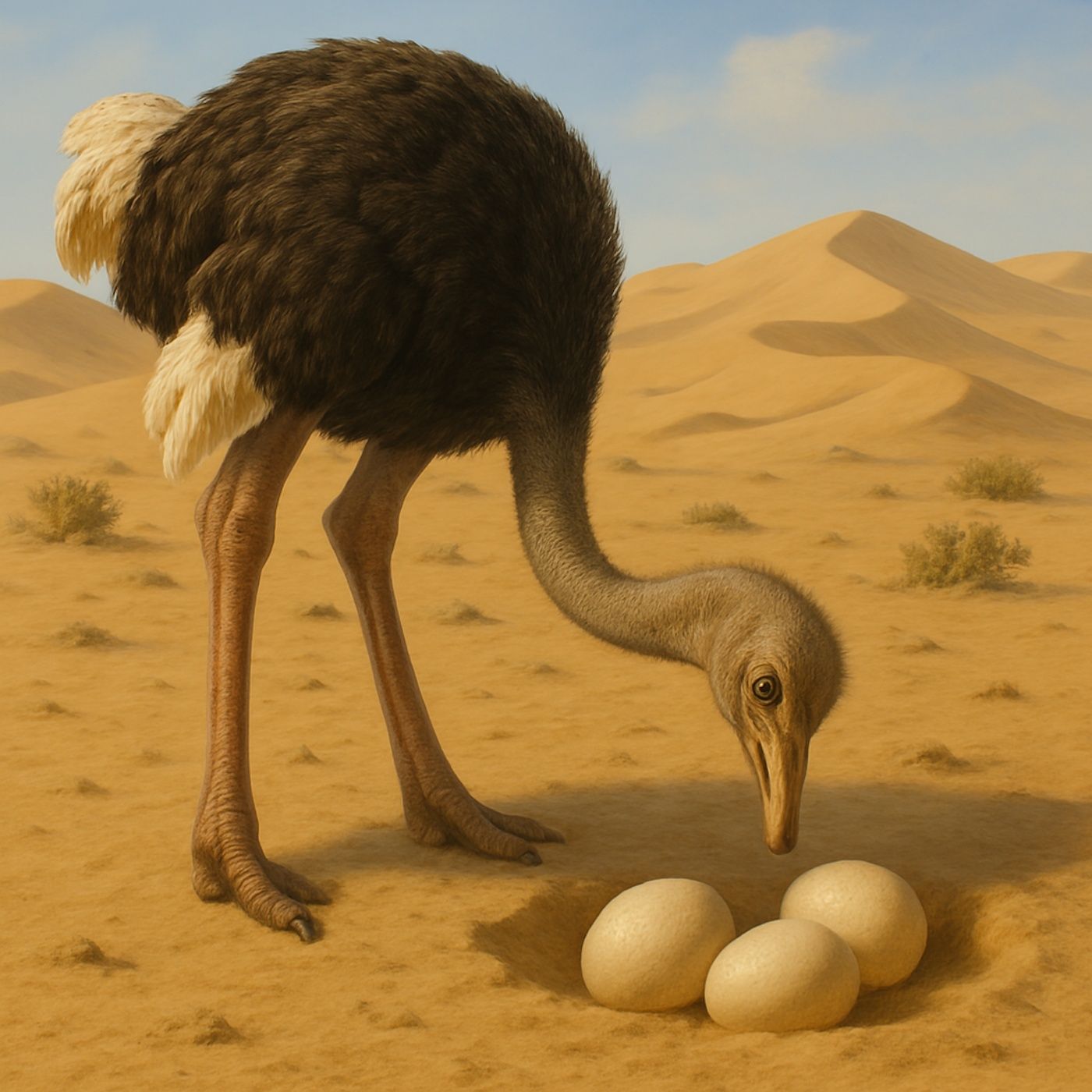 هل النعامة تدفن رأسها في الرمال؟​