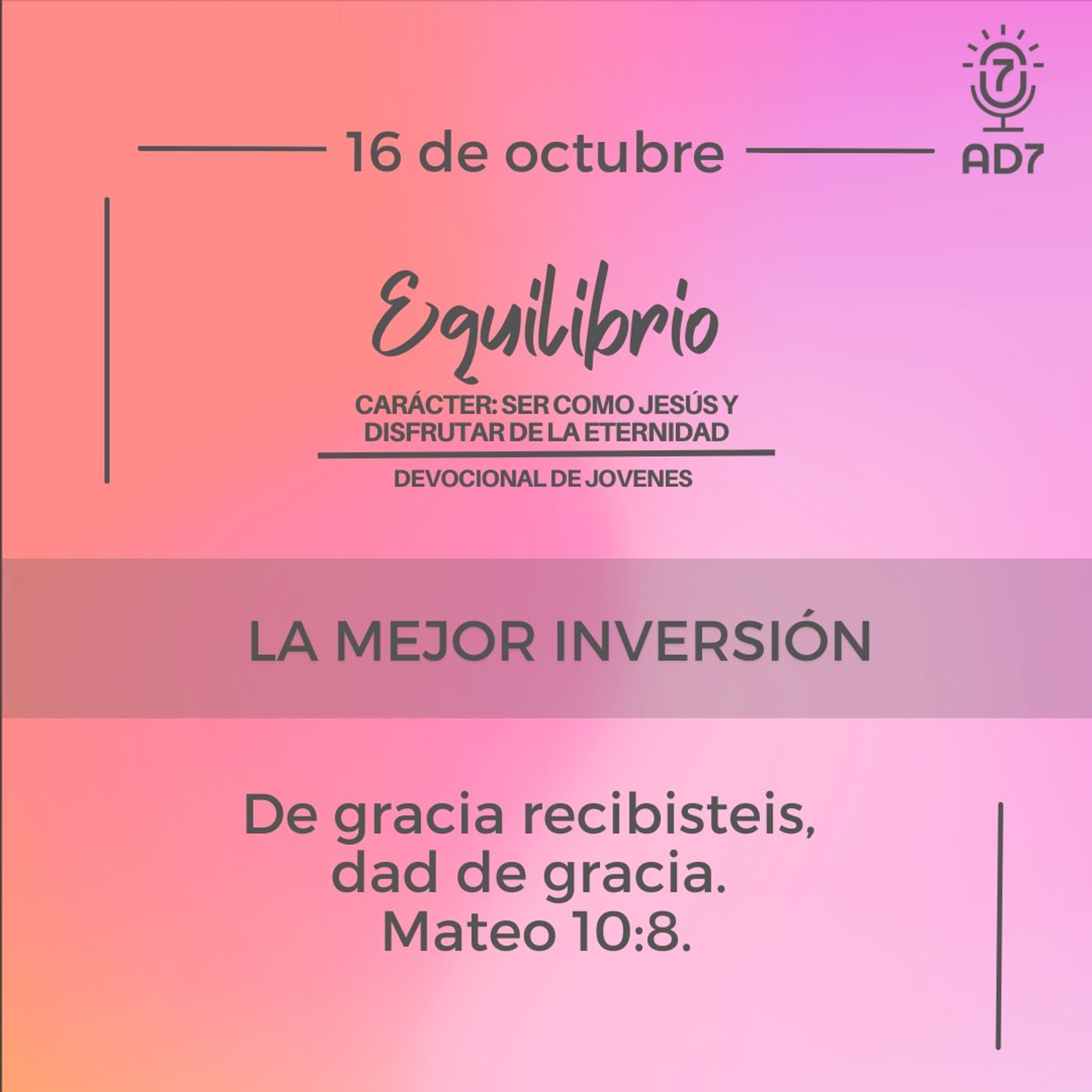 AD7 Devocional - Diferente / Inverso