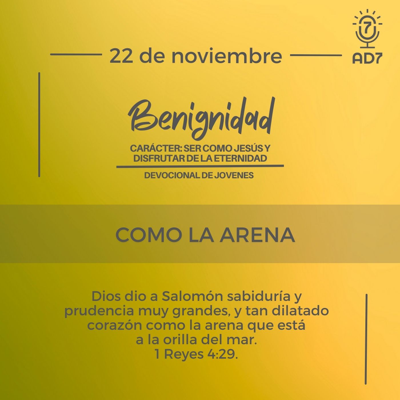 Como la arena | Devocional de Jóvenes | 22 de noviembre 2023