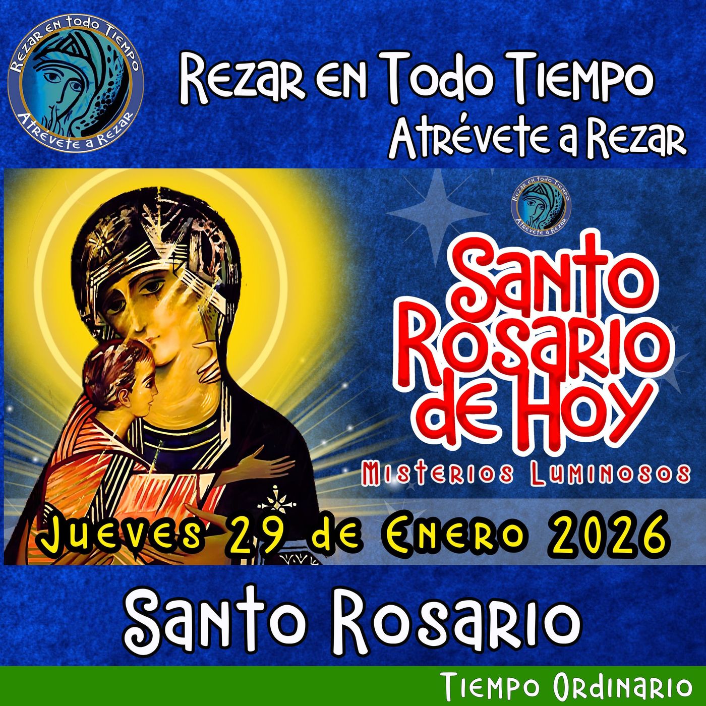 SANTO ROSARIO DE HOY. JUEVES 29 DE ENERO 2026 MISTERIOS LUMINOSOS.  Rosario a la Virgen María. episode artwork