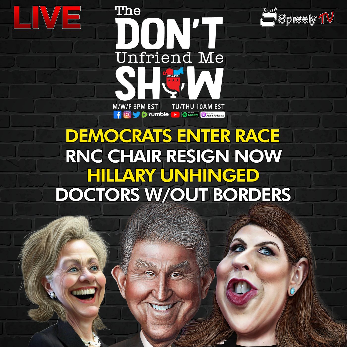 🚨 LIVE | 10NOV23: Democrats Enter the Race. HRC is unhinged. Doctors Without Borders. RNC Chair Needs to Resign. episode artwork