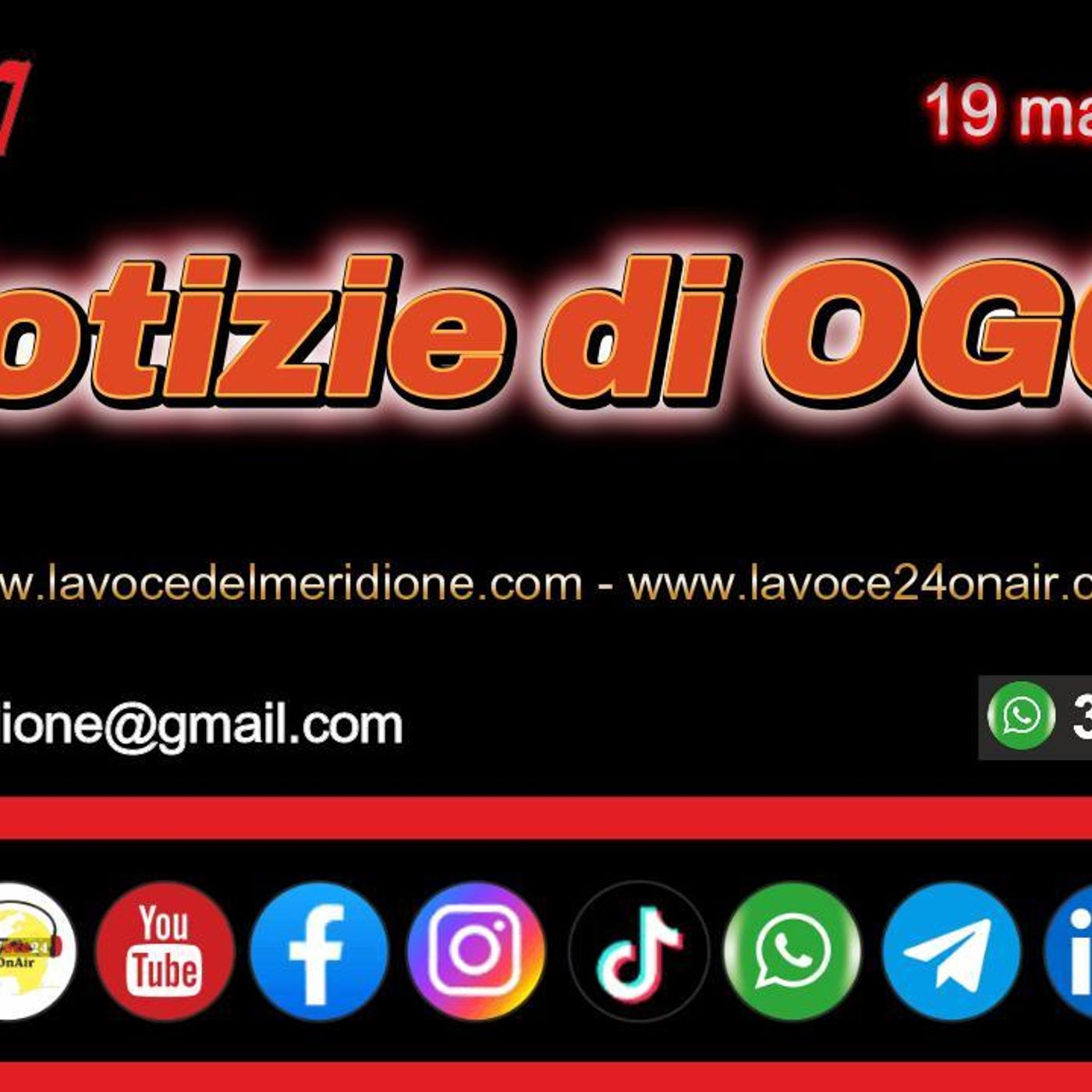 Anteprima FlashNews24 - Le Notizie di OGGI - 19 maggio 2026 - a cura di Francesco Sampogna episode artwork