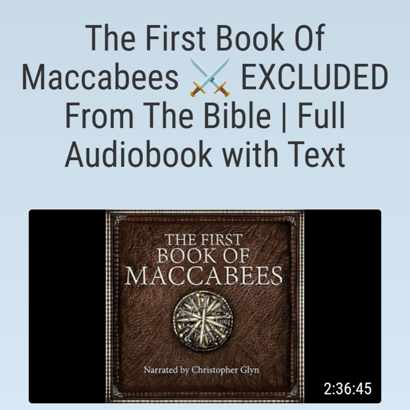 The First Book Of Maccabees ⚔️ EXCLUDED From The Bible | Full Audiobook with Text episode artwork