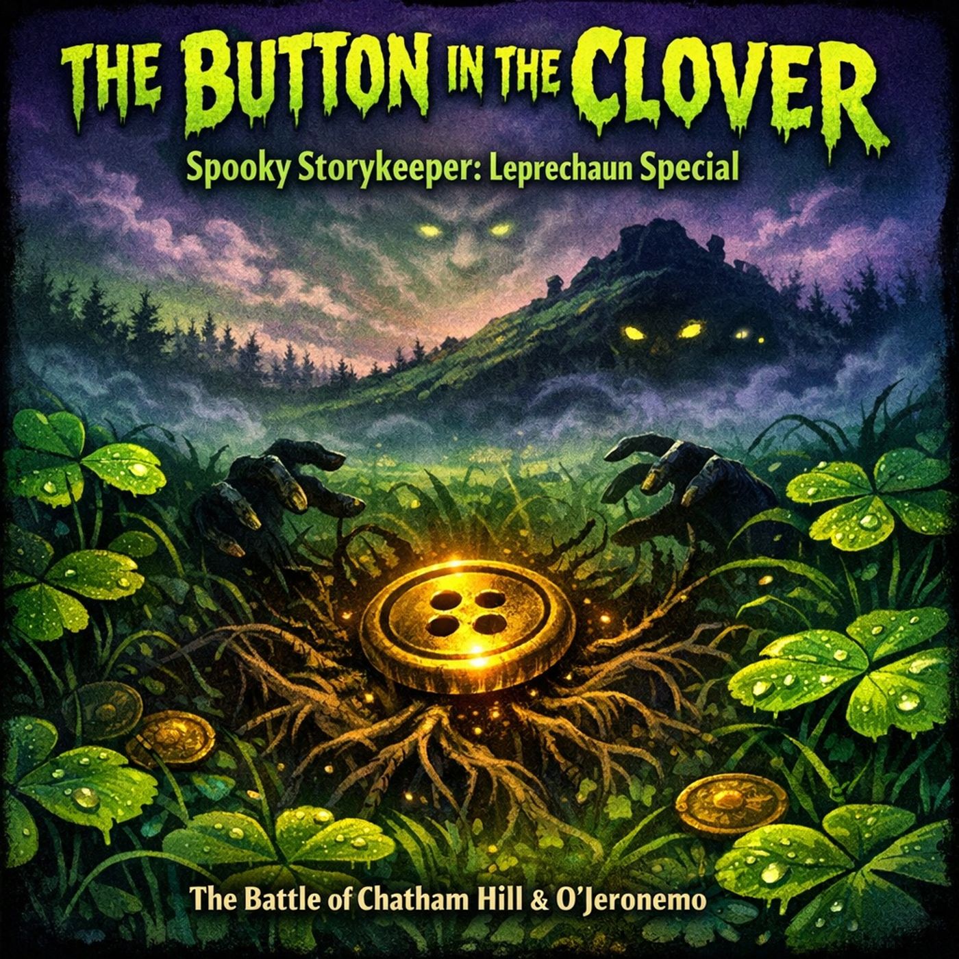 The Button in the Clover  The Battle of Chatham Hill & O’Jeronemo  Spooky Storykeeper Leprechaun Special episode artwork