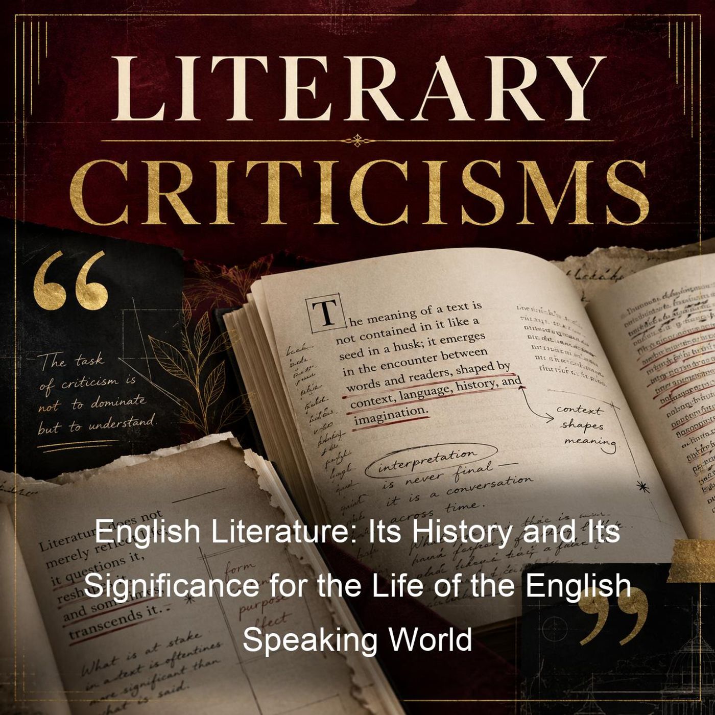 English Literature: Its History and Its Significance for the Life of the English Speaking World