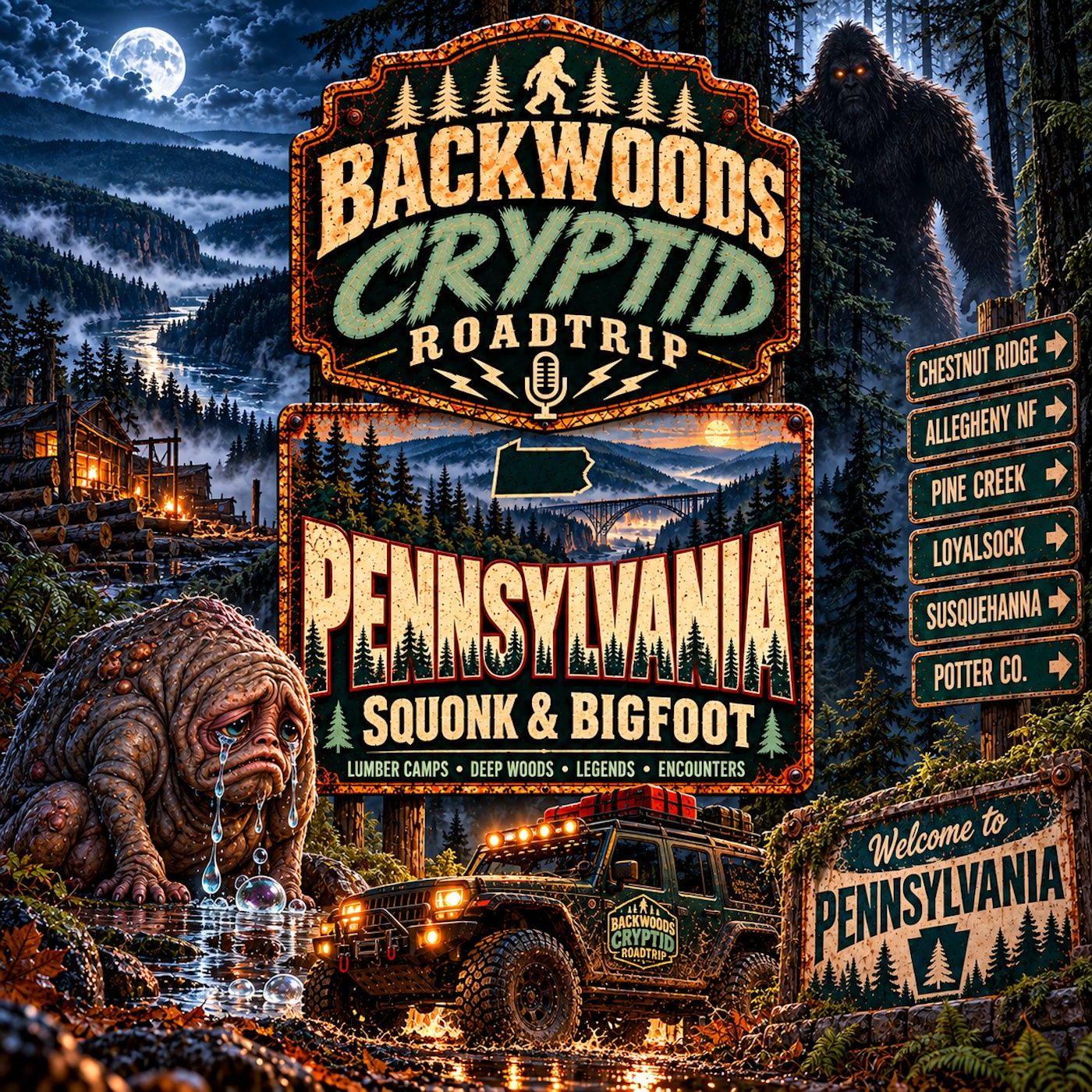 Pennsylvania: The Squonk & Bigfoot