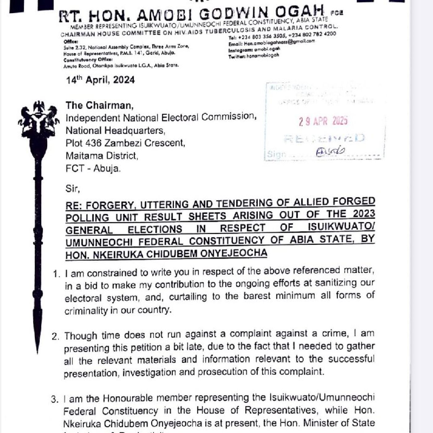 "She Forged 63 Poll Units" - Hon. Ogah episode artwork