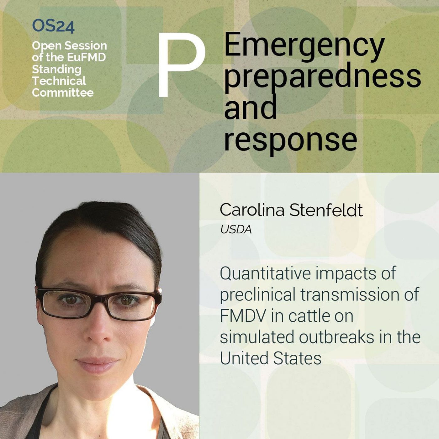 Carolina Stenfeldt / Emergency preparedness and response - Oral session