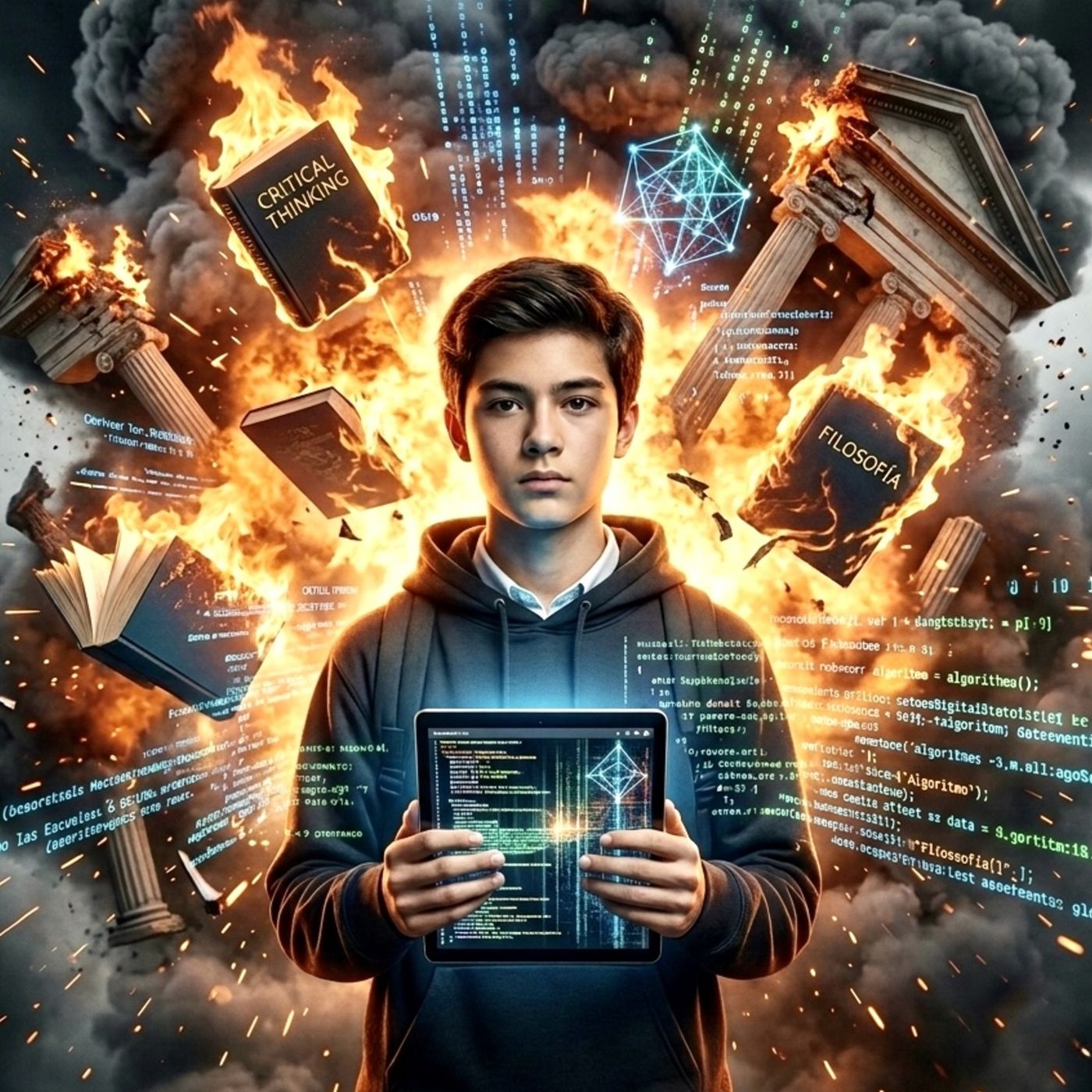 Escuelas Alpha/Z "La Muerte del pensamiento Crítico” episode artwork