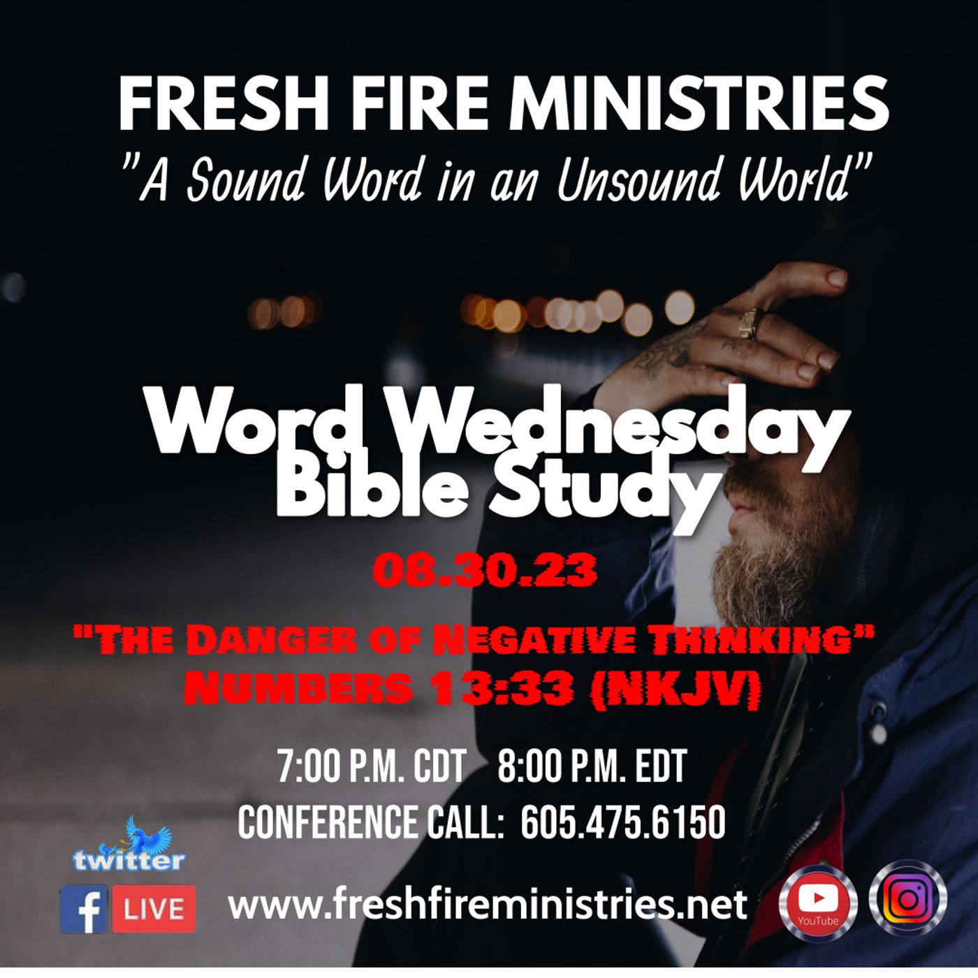 Word Wednesday Bible Study "The Danger of Negative Thinking" Numbers 13:33 (NKJV) episode artwork