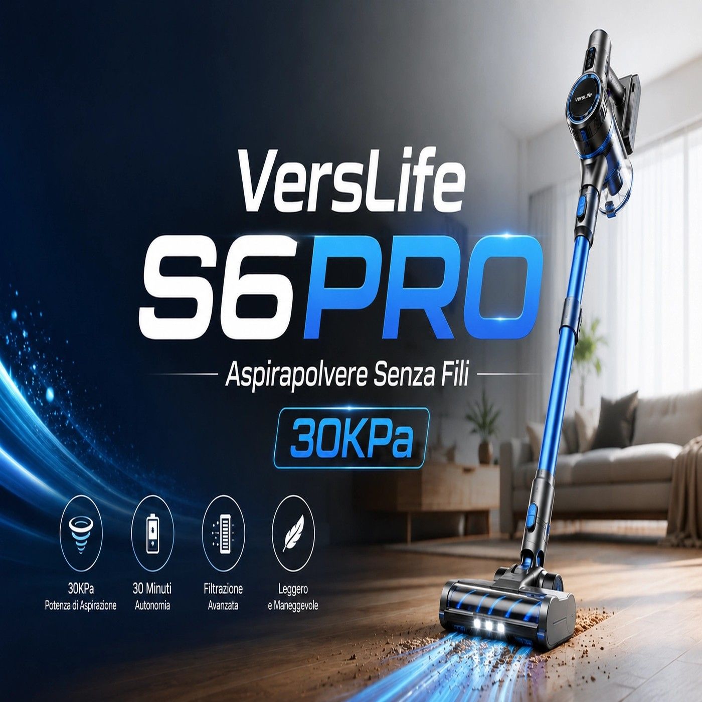 VersLife S6PRO, l'aspirapolvere senza fili in offerta episode artwork