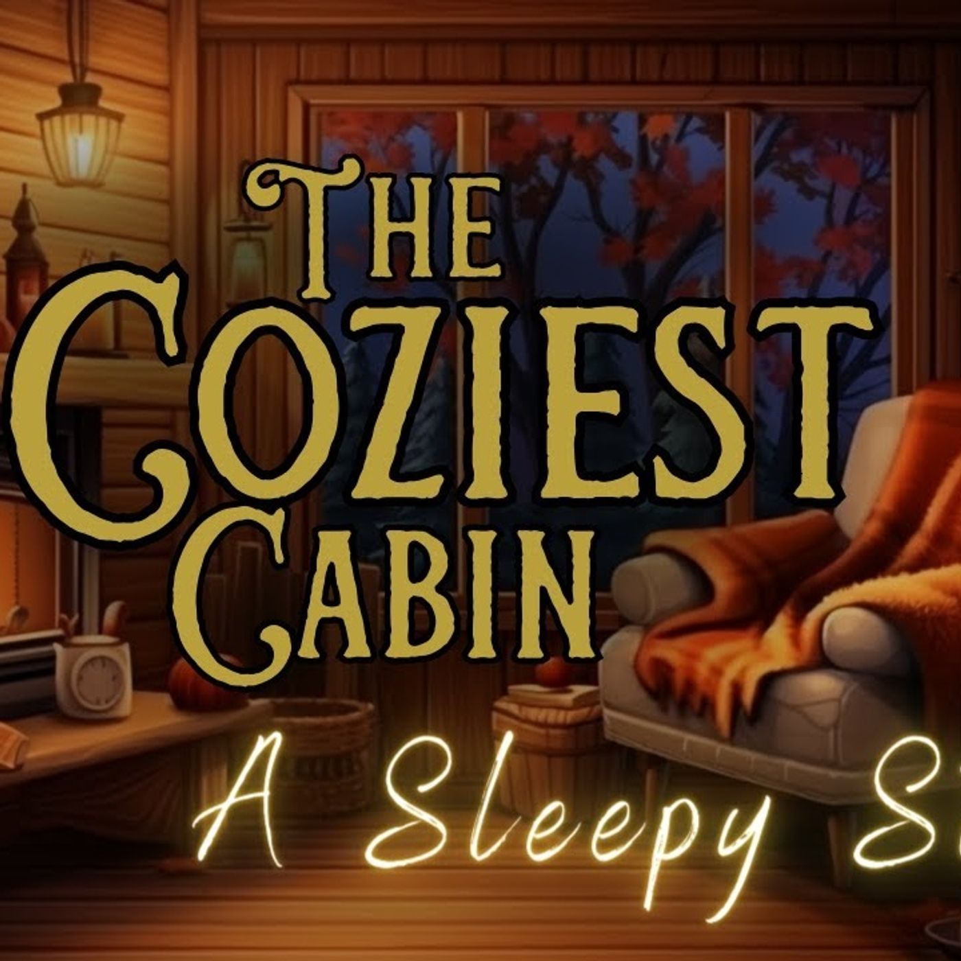The COZIEST Cabin A Sleepy Story | Knitting at the Mountain Cabin - Cozy Autumn Story