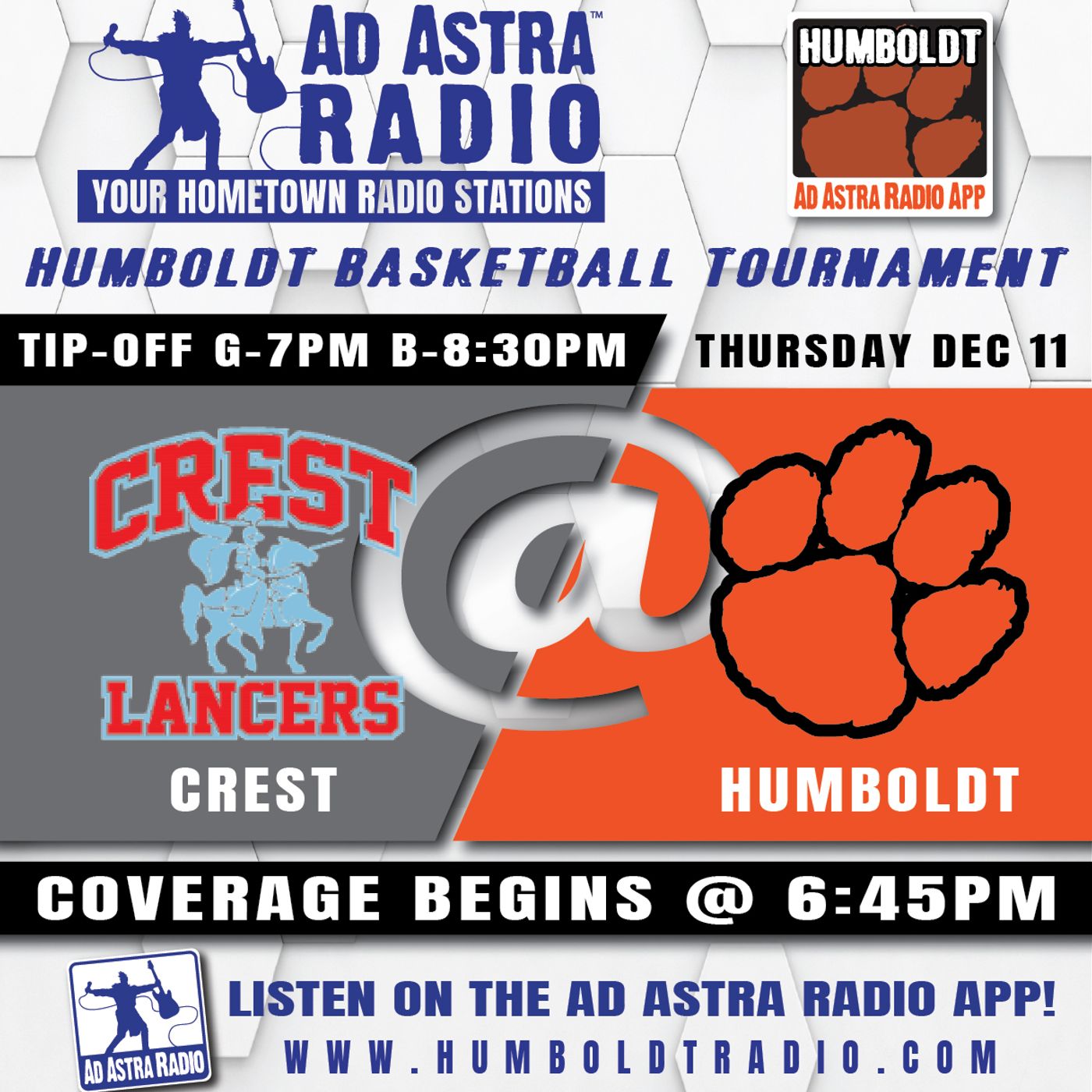 Crest Lancers at Humboldt Cubs High School Basketball (Humboldt Tournament-December 11, 2025) episode artwork