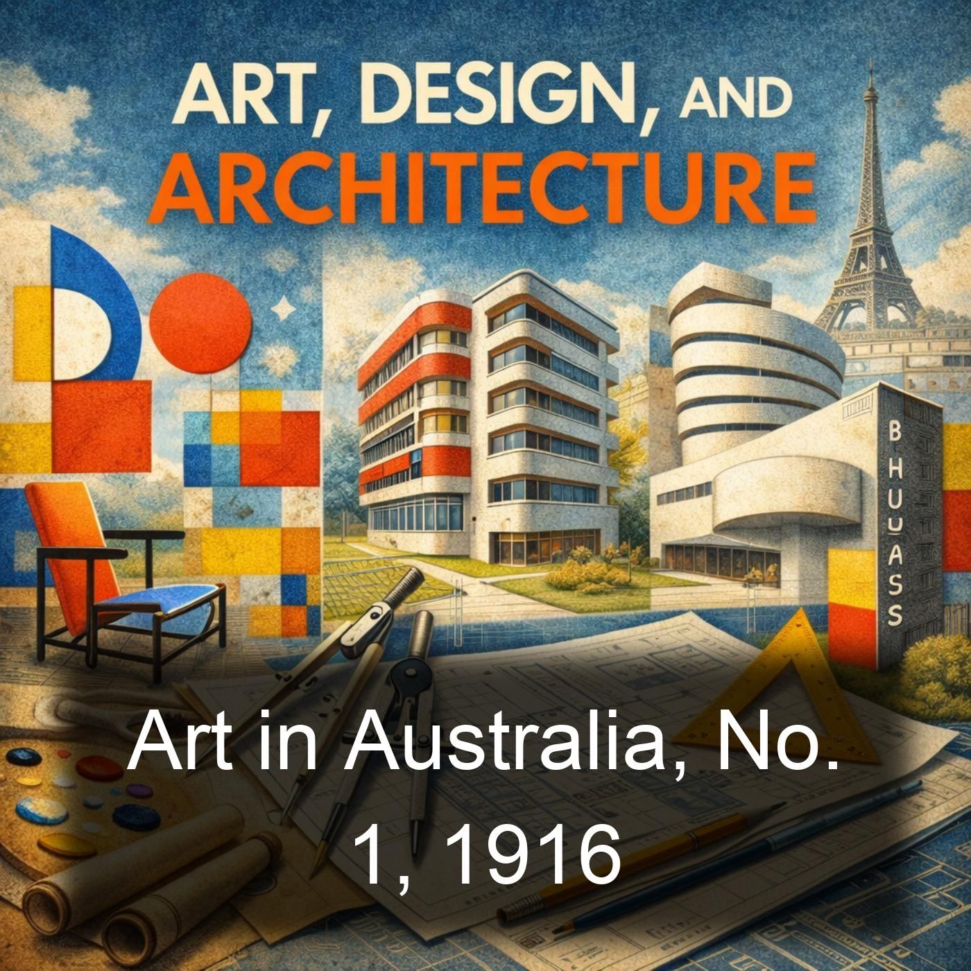 Art in Australia, No. 1, 1916 cover art