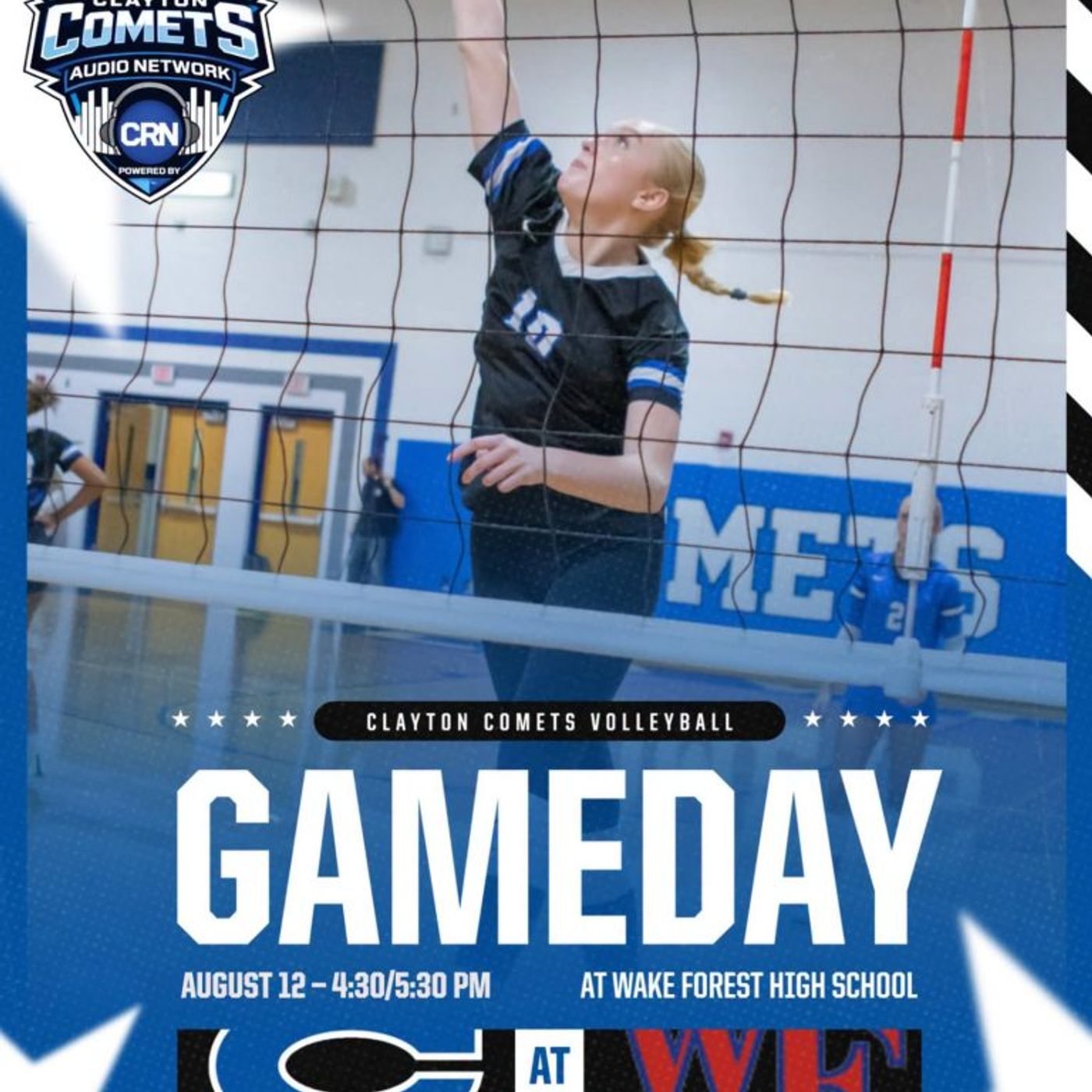 Clayton Comets VS Wake Forest Cougars NCHSAA Volleyball #WeAreCRN #GoComets #NCHSAAGameLockedIn episode artwork