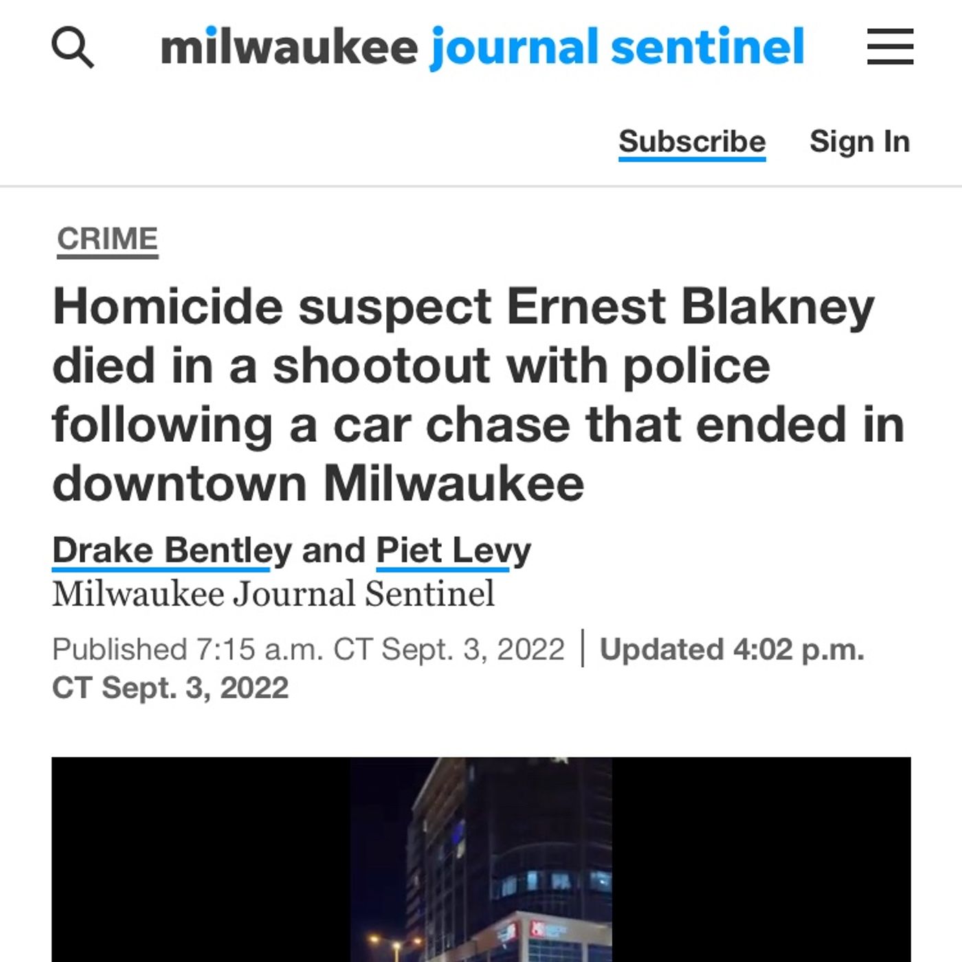 Citizens For Sanity and Shootout in Downtown Milwaukee episode artwork