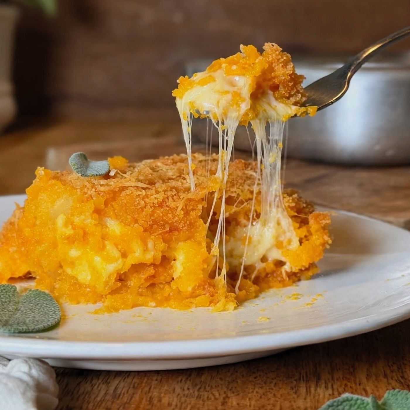 Sformato di zucca e patate dal cuore filante: la ricetta senza uova episode artwork