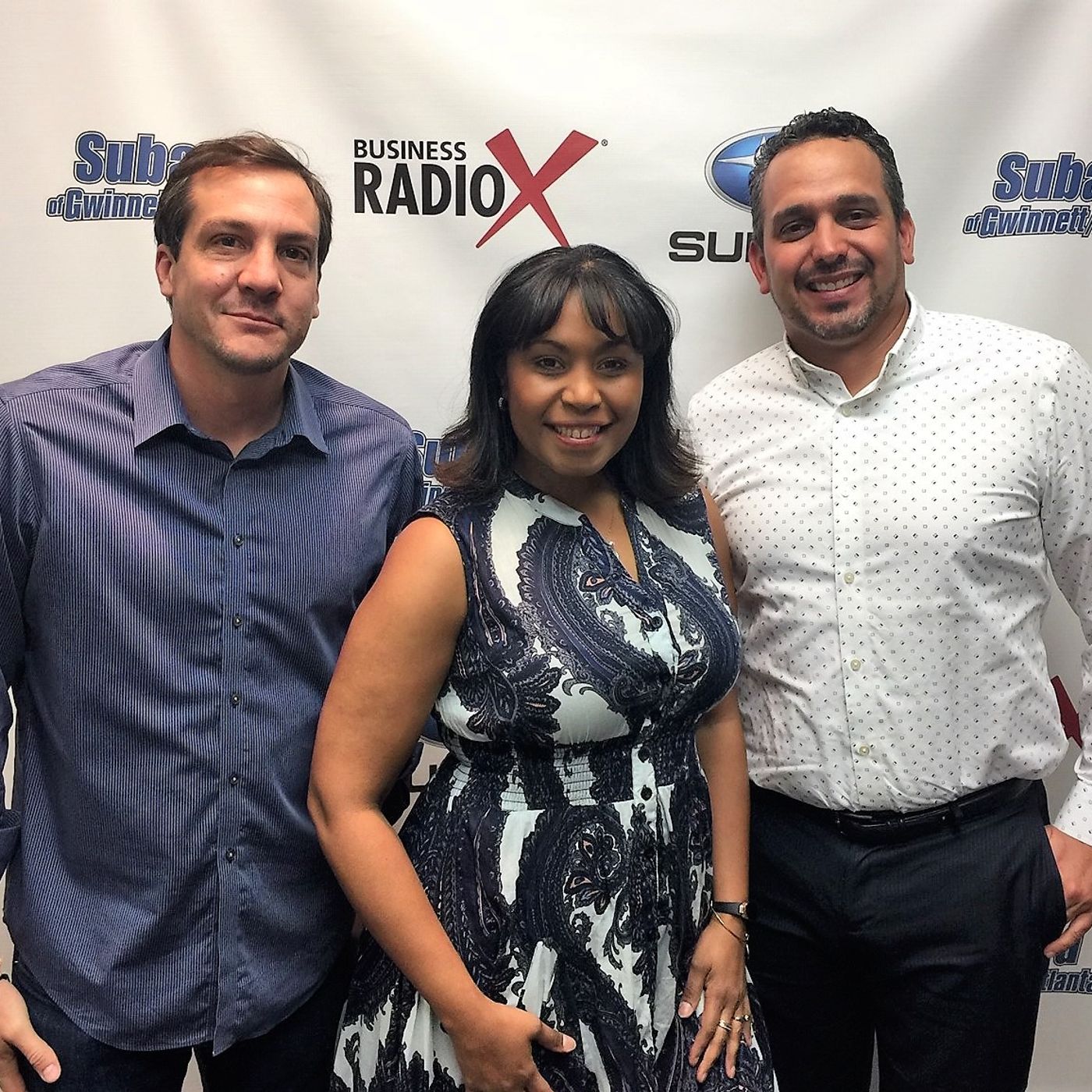 Rafael Villegas of Georgia Hispanic Construction  Association (GHCA), Clara Richardson-Olguin of CIC Floors, and Francisco Manuel Martinez o episode artwork