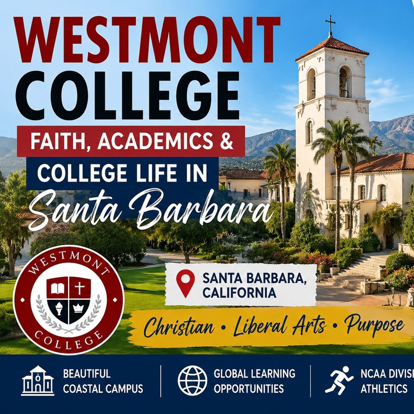 WESTMONT COLLEGE:  Faith, Academics & College Life in Santa Barbara || E109 episode artwork