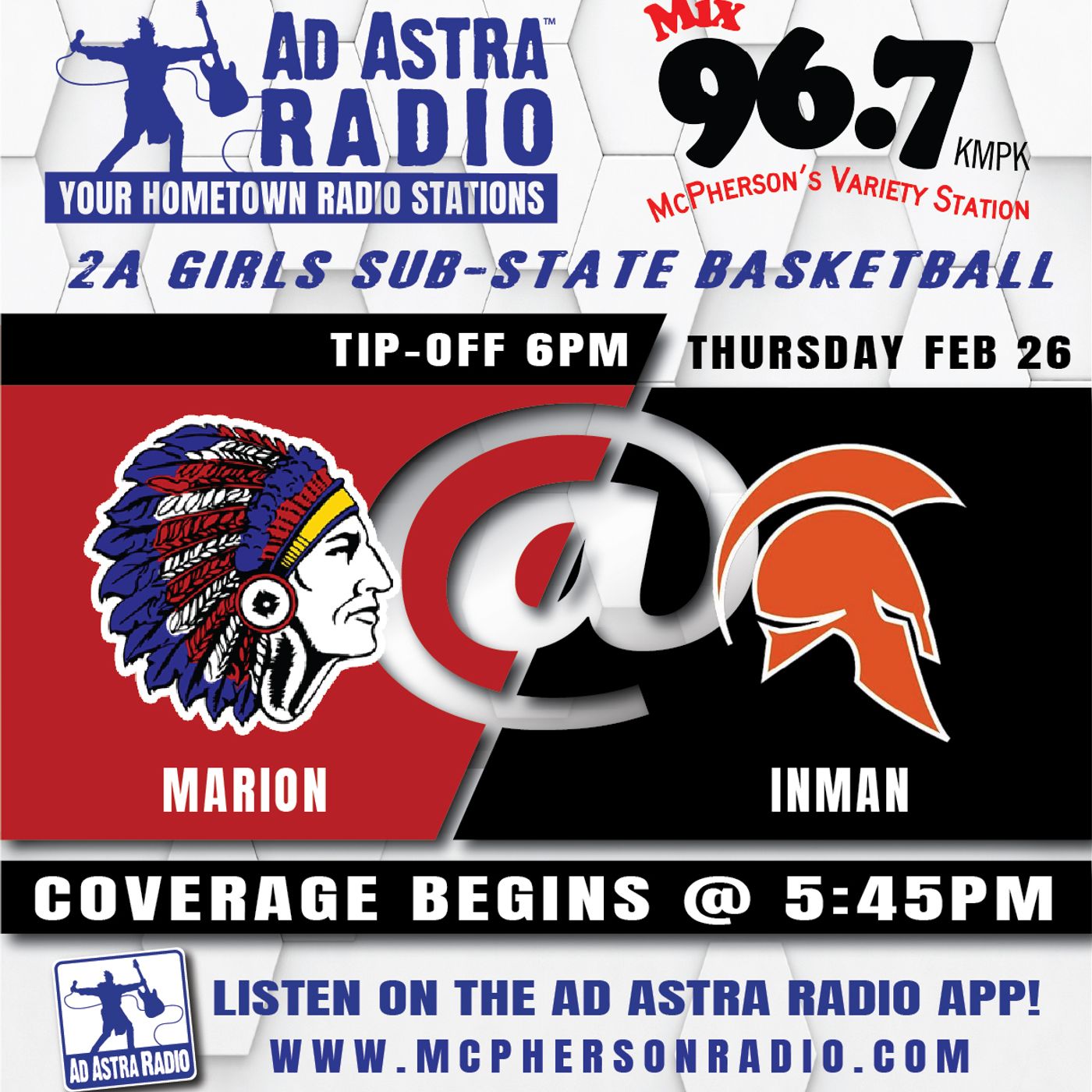 Marion Lady Warriors at Inman Lady Teutons High School Basketball (2A Substate Quarterfinal-February 26, 2026) episode artwork
