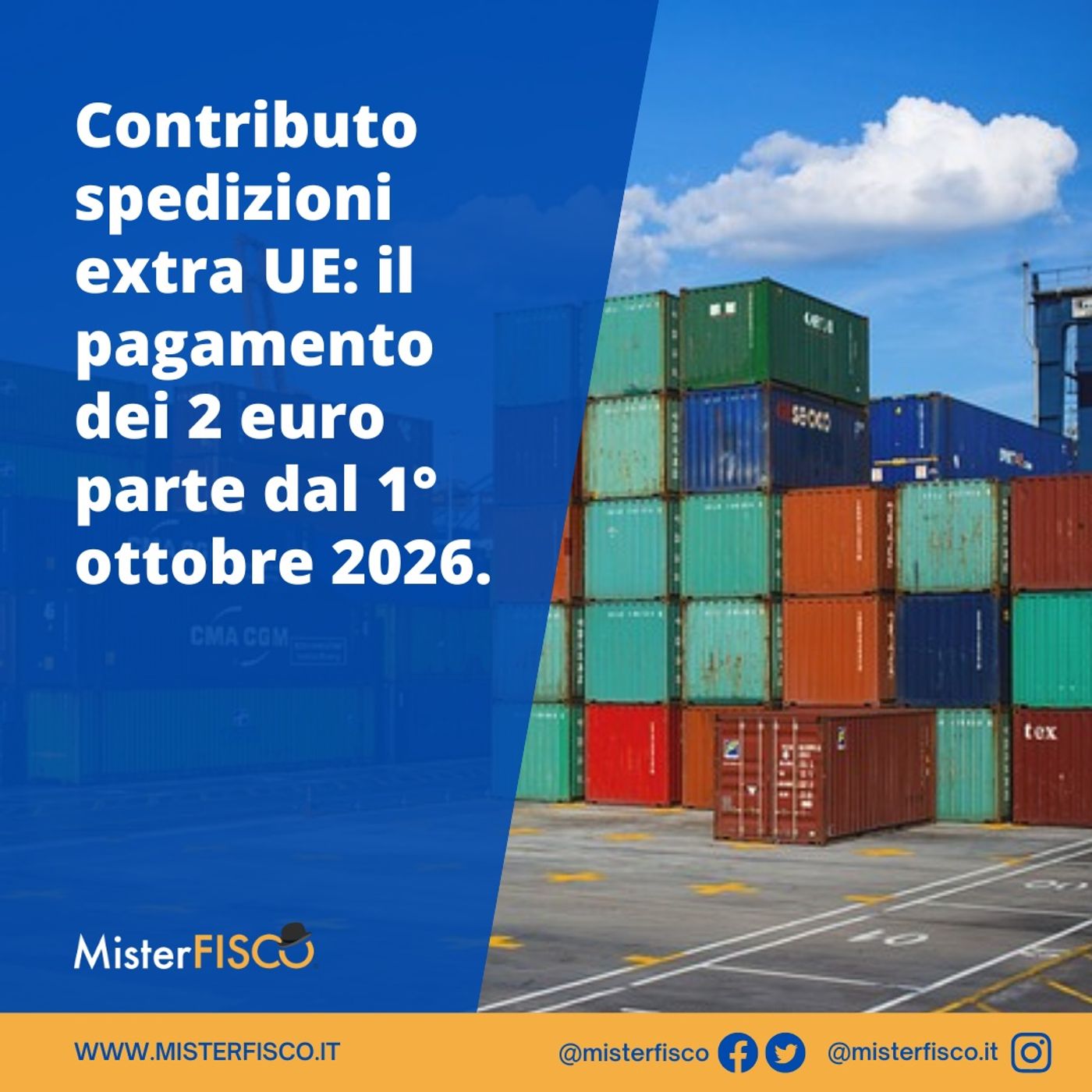 Contributo spedizioni extra UE: il pagamento dei 2 euro parte dal 1° ottobre 2026 episode artwork
