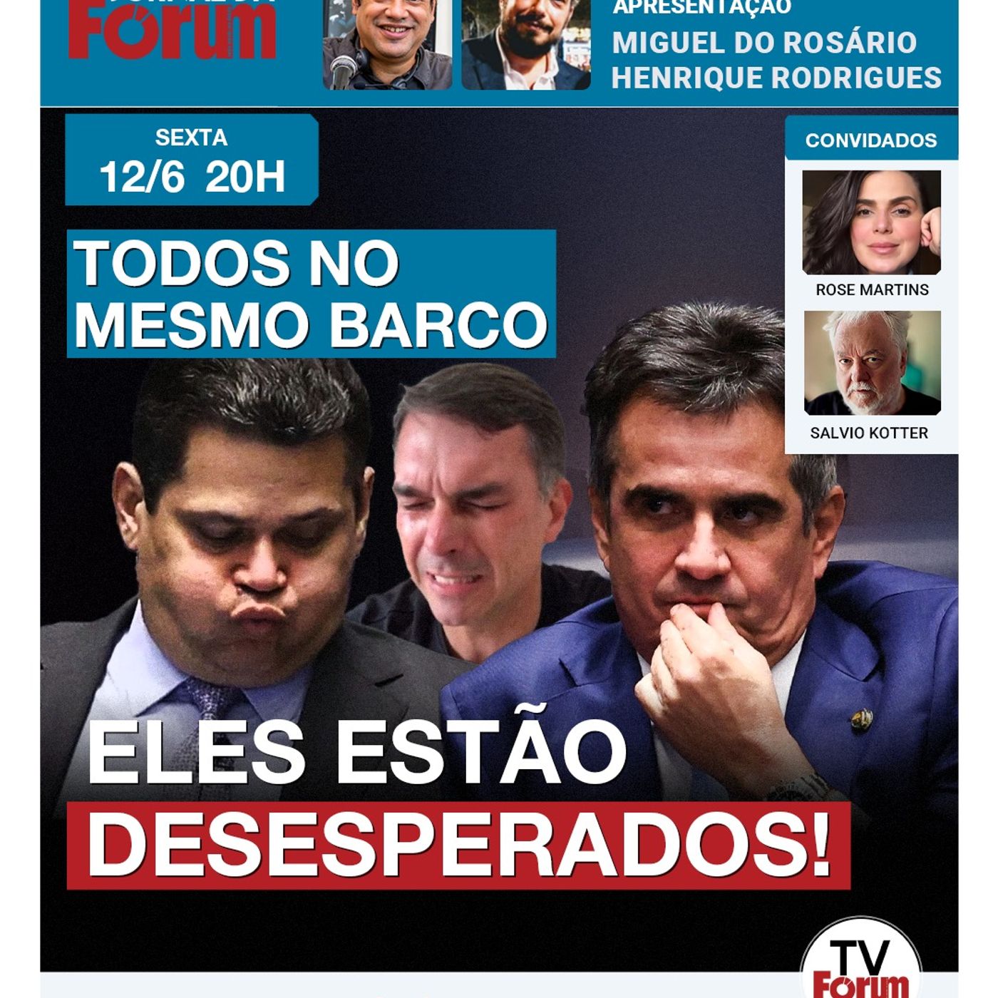 Davi Alcolumbre, Ciro Nogueira e Flávio Bolsonaro desesperados com os novos capítulos do caso Master episode artwork