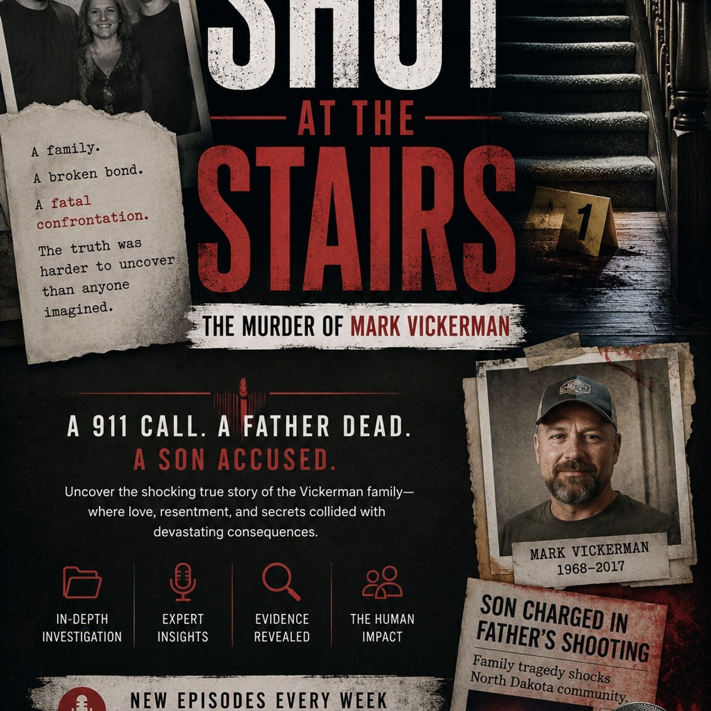 “Shot at the Stairs: The Murder of Mark Vickerman” episode artwork