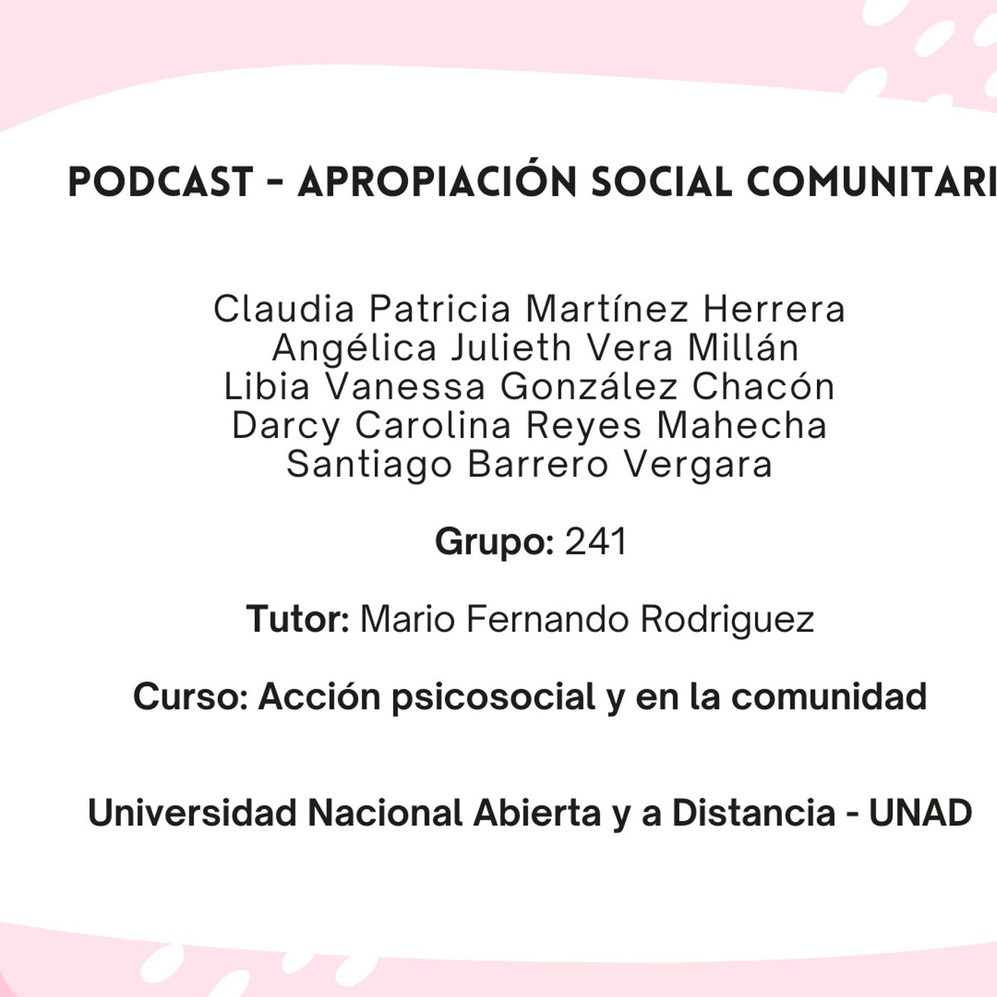 Podcast - apropiación social comunitaria podcast artwork