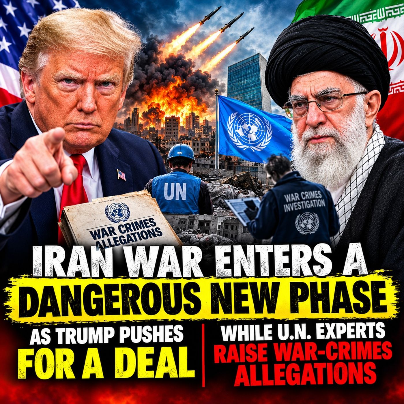 Iran War Enters a Dangerous New Phase as Trump Pushes for a Deal While U.N. Experts Raise War-Crimes Allegations episode artwork
