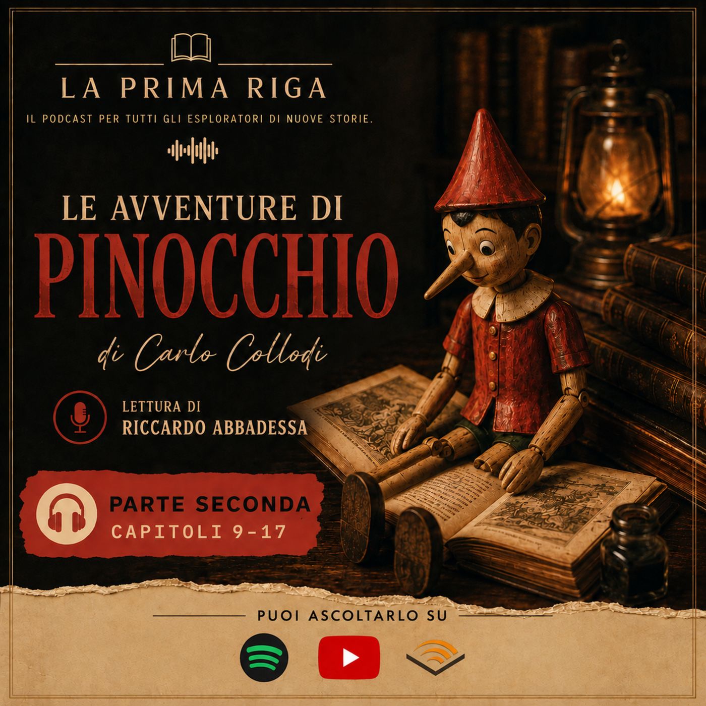 Audiolibro - Le avventure di Pinocchio - Parte 2 - Capitoli 9 - 17 episode artwork