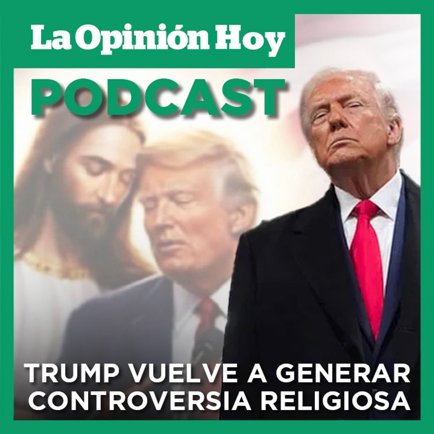Trump comparte nueva imagen siendo abrazado por Jesús y genera críticas.
