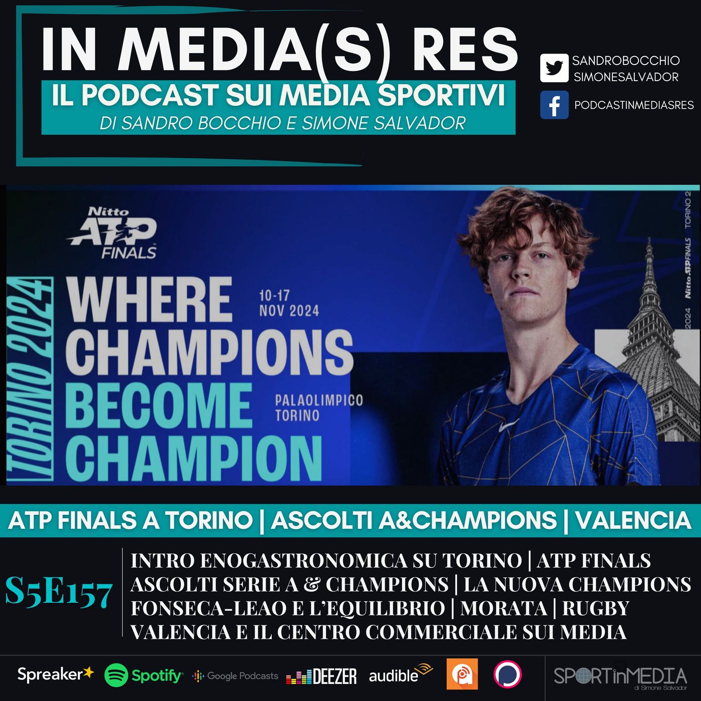 S5E157 | Valencia e il sensazionalismo, Caro biglietti, ATP Finals Torino, Champions League, Ascolti, Leao&Morata, Rugby episode artwork