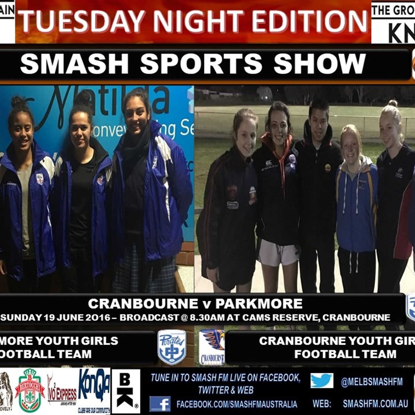SSS: Tuesday Night Youth Girls Footy Edition 150616 episode artwork