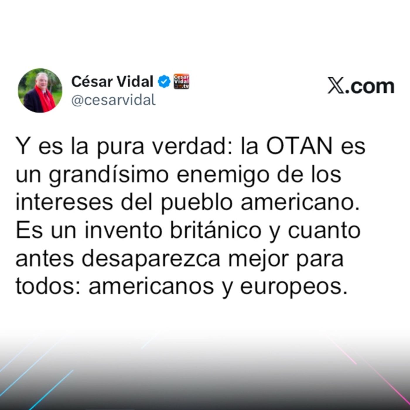 El Post de la Hora | César Vidal «La OTAN es enemigo de los intereses de los Estados Unidos episode artwork