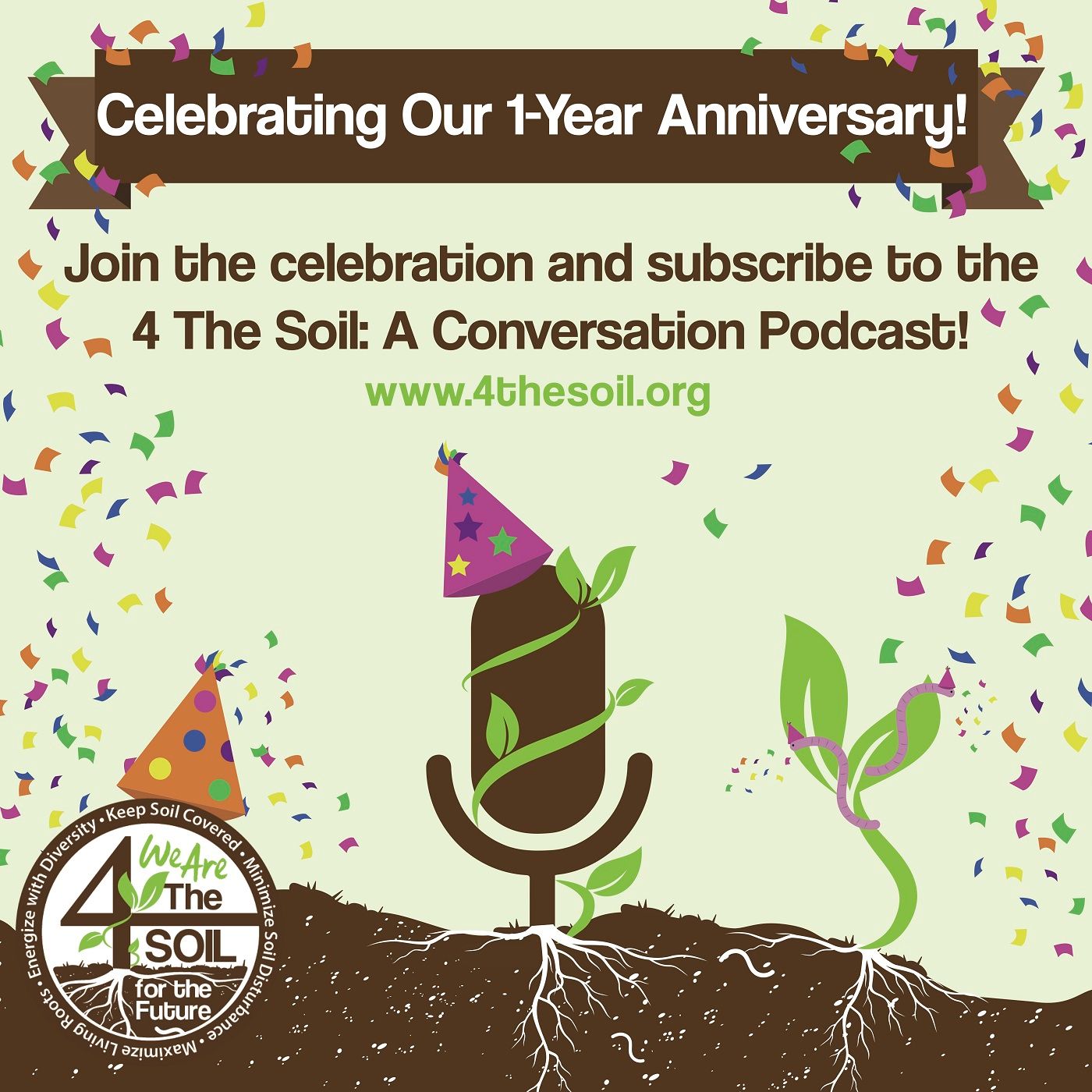 Episode 22 - Special First Anniversary Edition of 4 The Soil: A Conversation Podcast with Mary, Jeff, and Eric