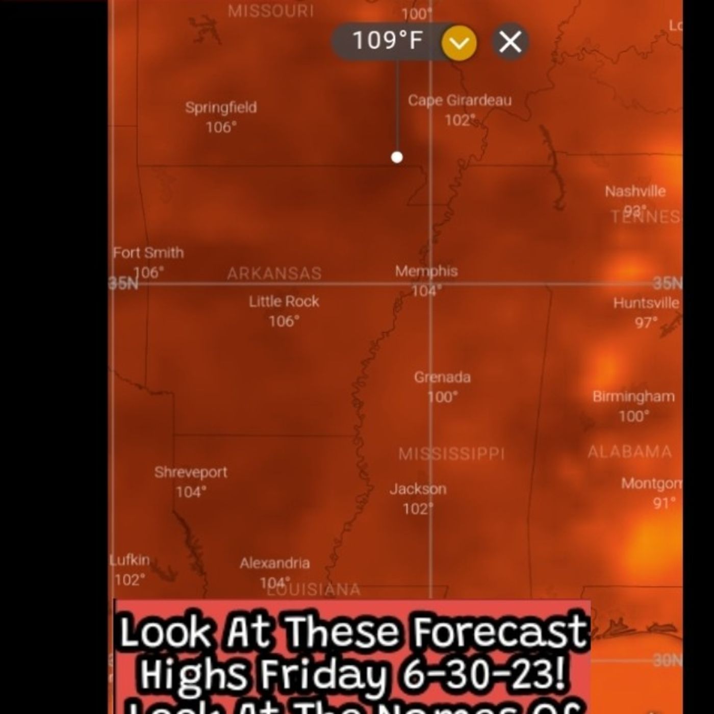 Sizzling Summer Heat spreads North and East. Severe Weather Outbreks will continue along the outer edge.