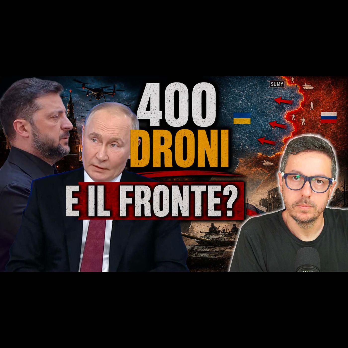 400 DRONI SU MOSCA! E CHISSENEFREGA SE I RUSSI AVANZANO AL FRONTE