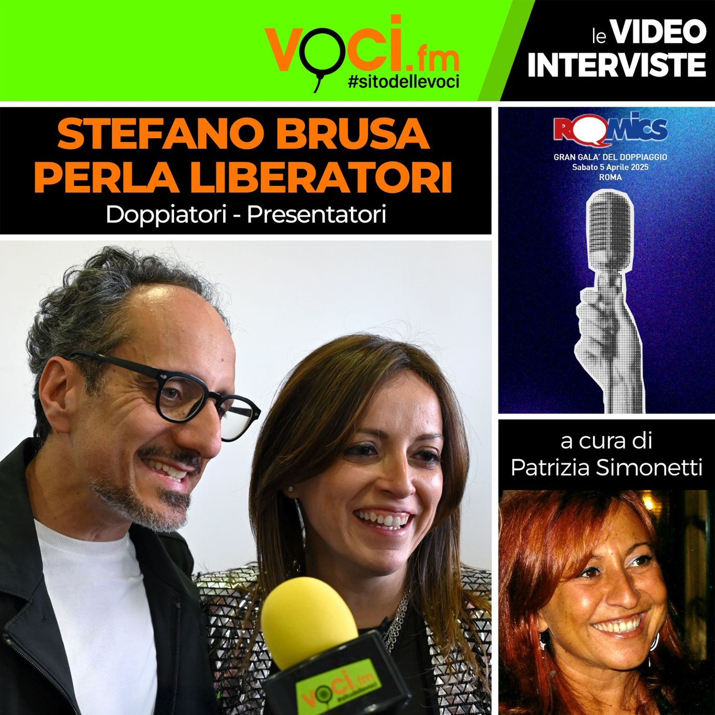 Perla Liberatori e Stefano Brusa, presentatori del Gran Galà del Doppiaggio, su VOCI.fm - clicca PLAY e ascolta l'intervista episode artwork