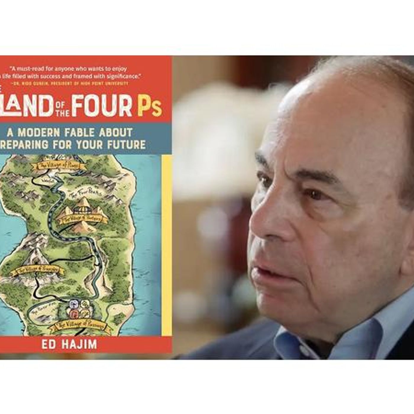 Author Ed Hajim talks THE ISLAND OF THE FOUR Ps on #ConversationsLIVE episode artwork