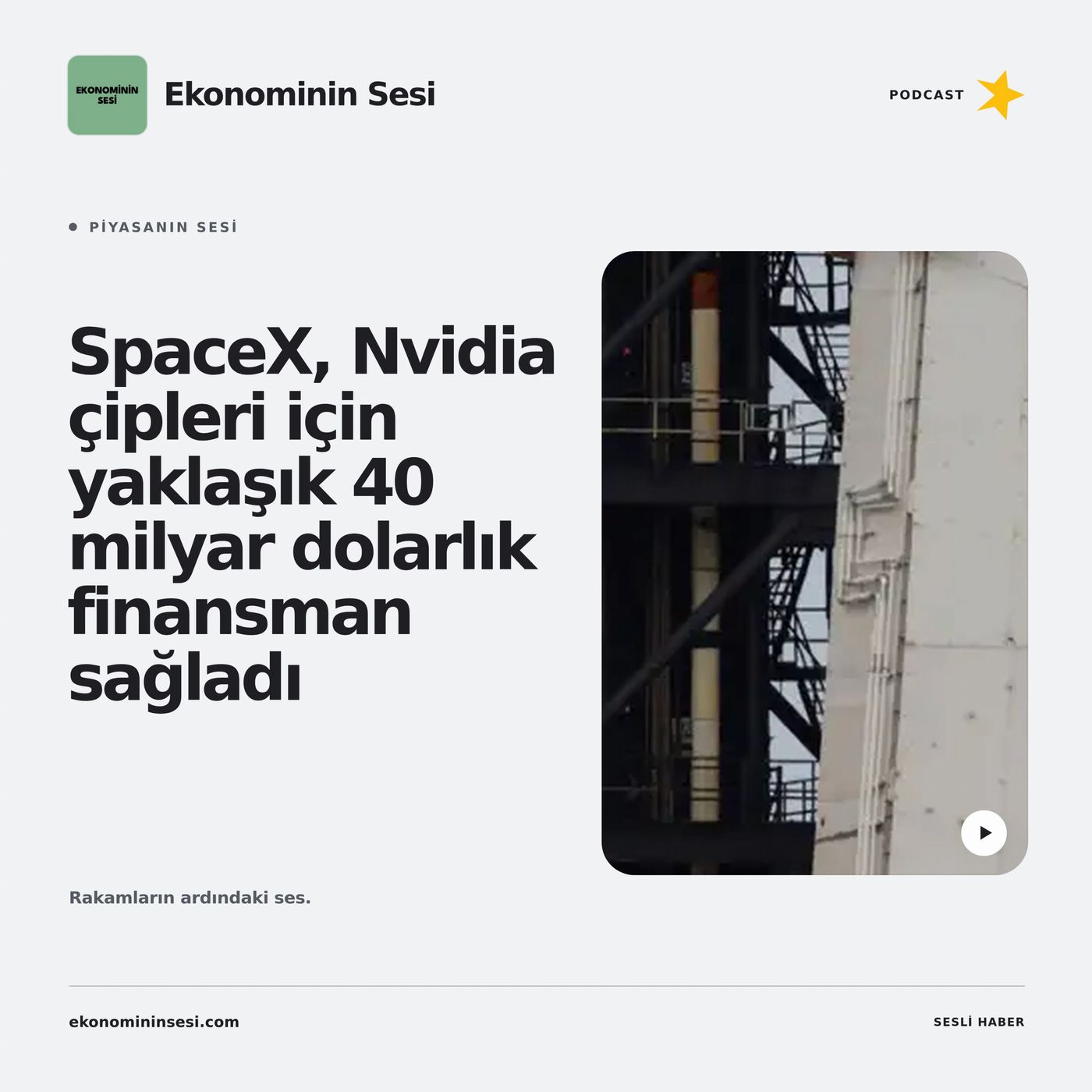 SpaceX, Nvidia çipleri için yaklaşık 40 milyar dolarlık finansman sağladı