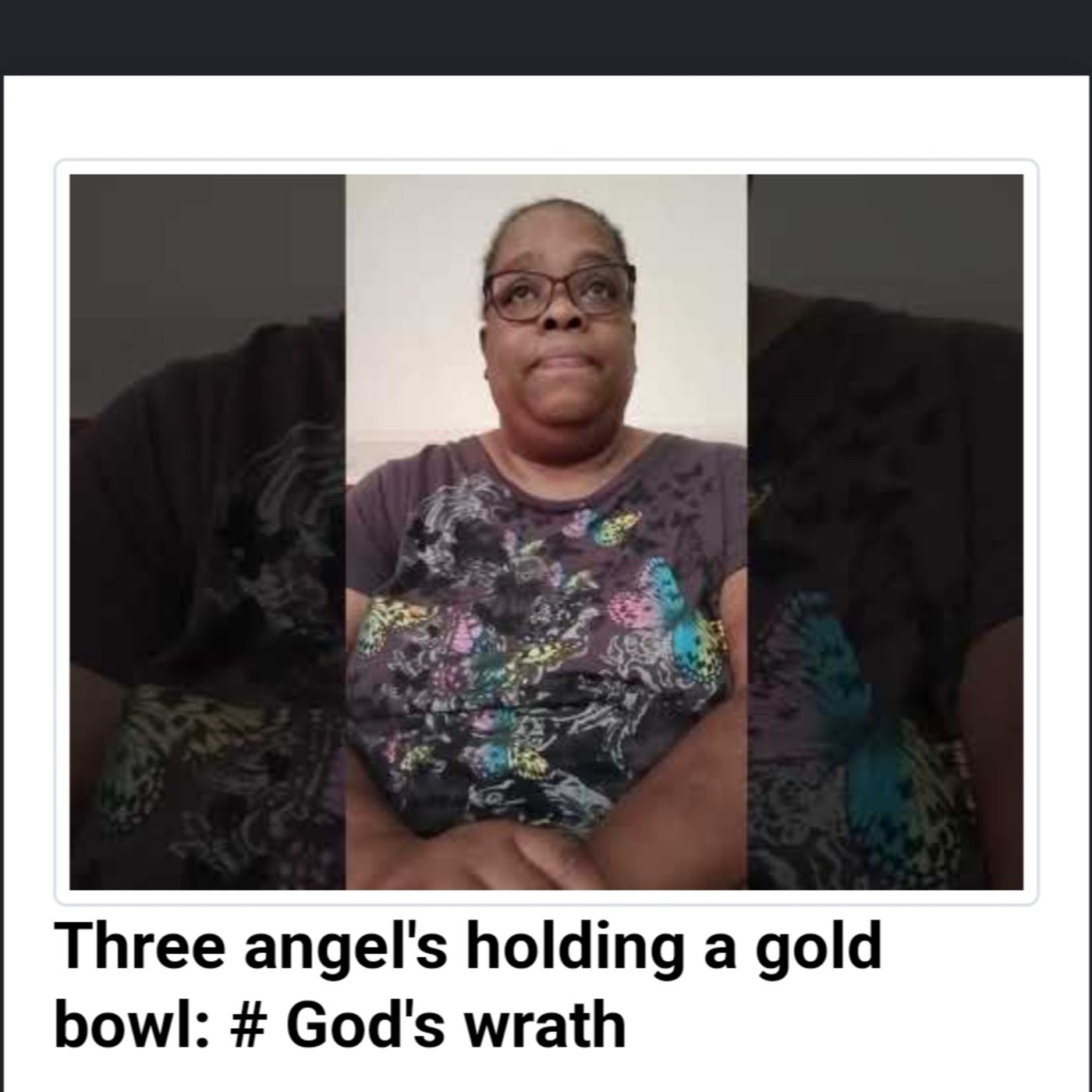 Three angel's holding a gold bowl: # God's wrath episode artwork