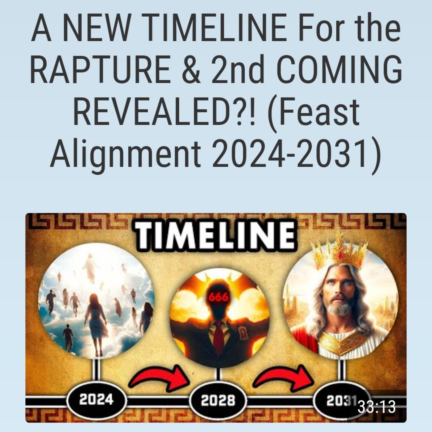 A NEW TIMELINE For the RAPTURE & 2nd COMING REVEALED?! (Feast Alignment 2024-2031) episode artwork
