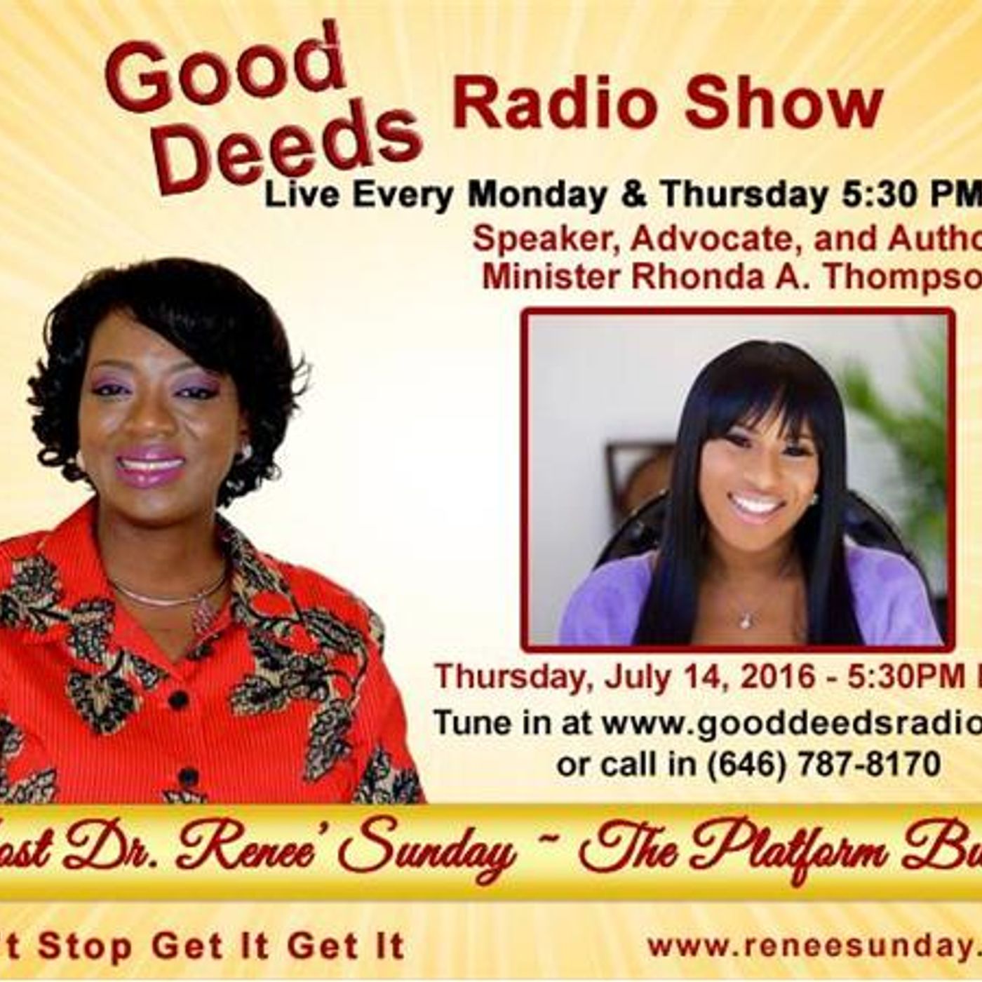 Are You Living Behind A Mask? Advocate/Author Rhonda A. Thompson shares on GD episode artwork