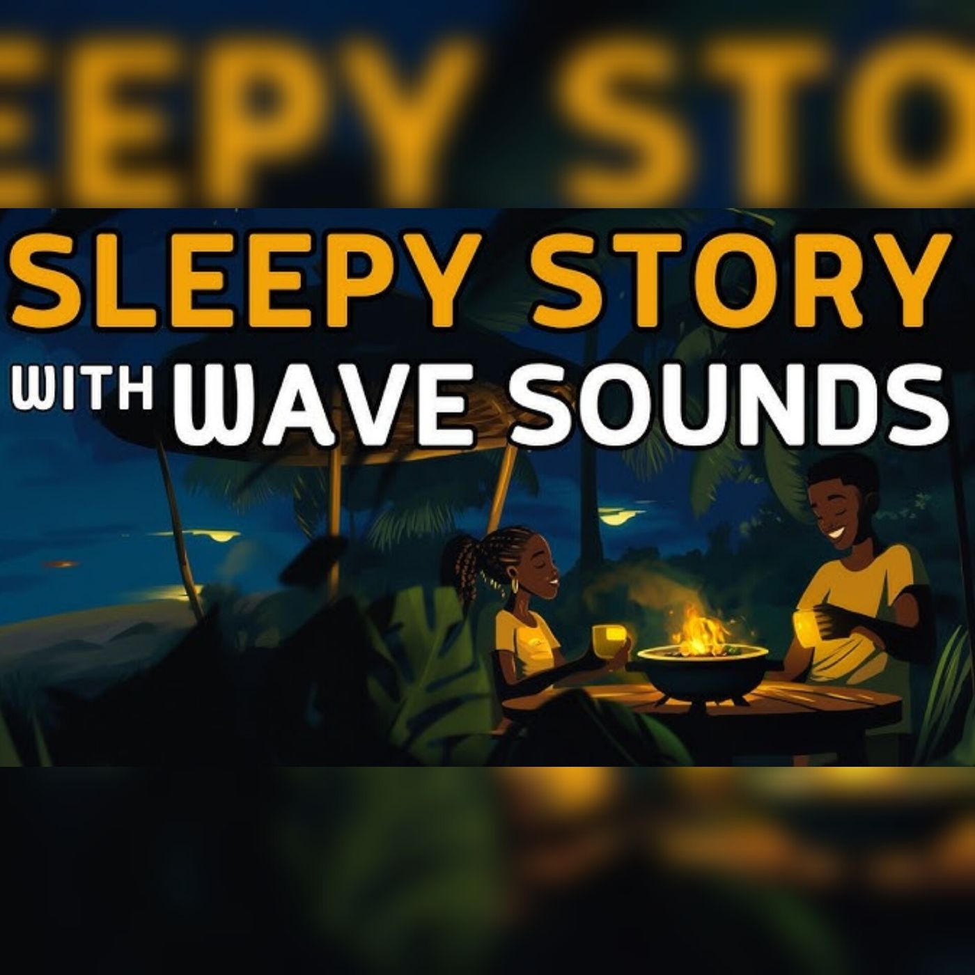 Sleepy Story and Calming WAVE Sounds  🌊 A Relaxing Evening of Jamaican BBQ 😴 DEEP SLEEP(M4A_128K)