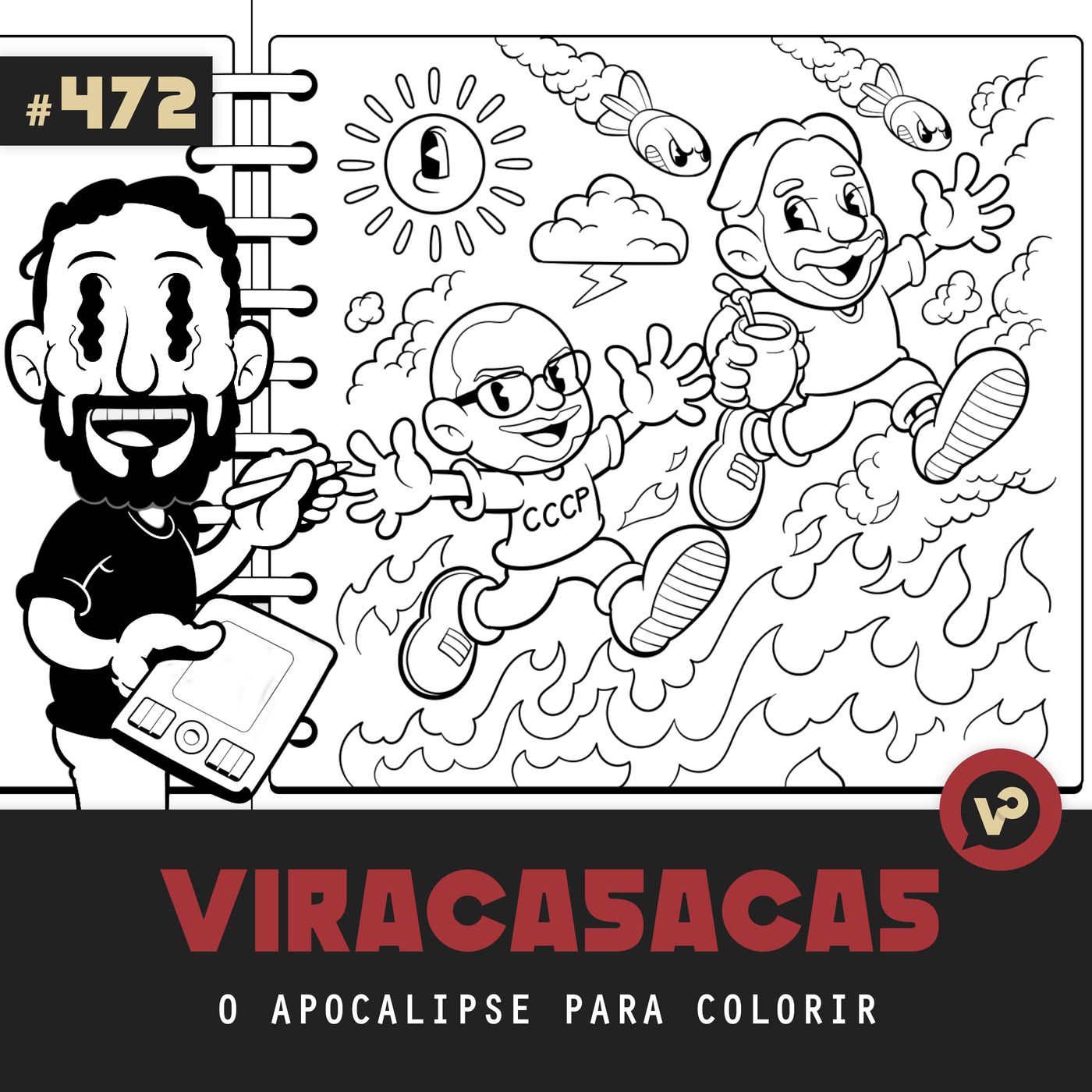 #472 "O apocalipse para colorir" - com Cris Vector