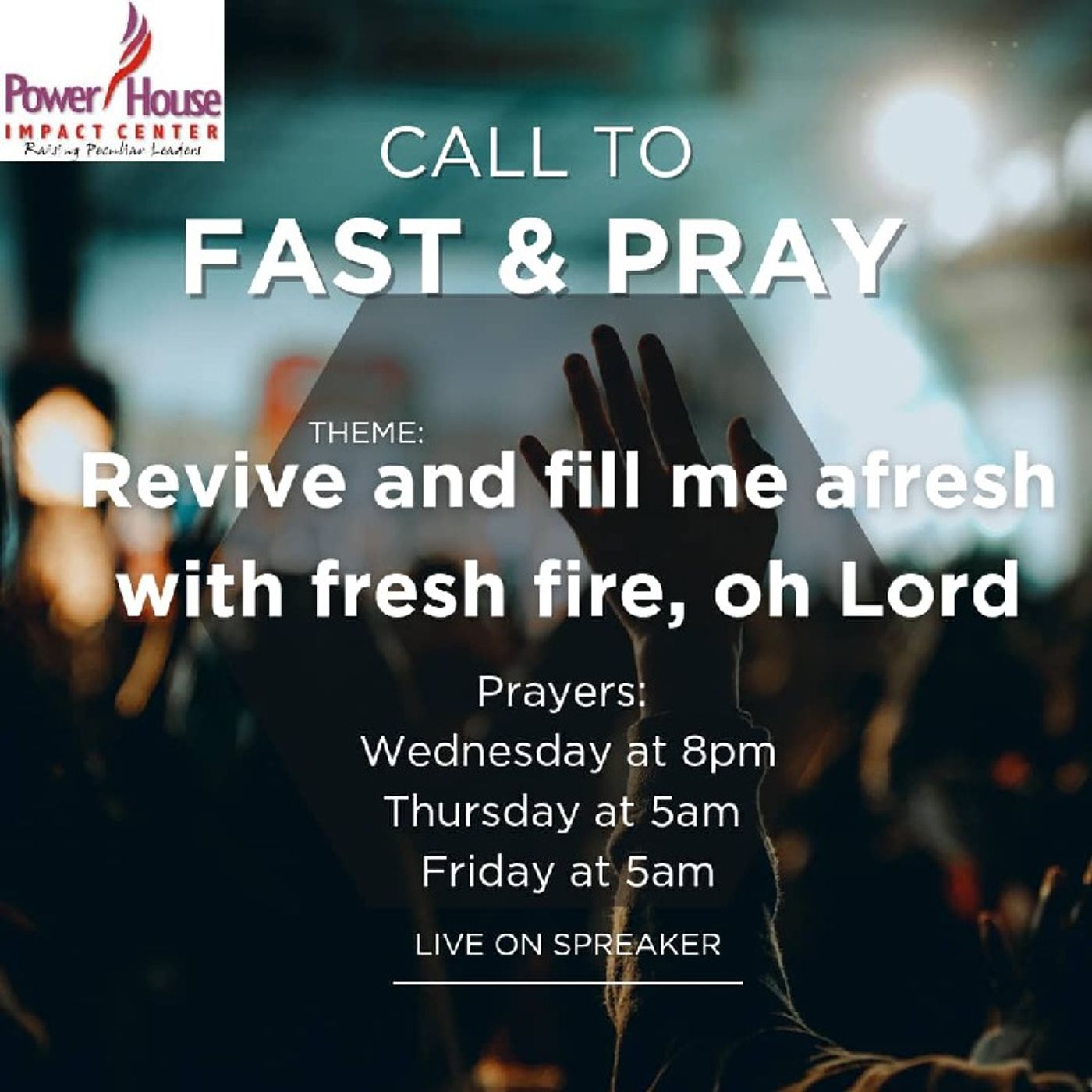 Day 1 Fasting and Prayer/Evening Session /REVIVE and FILL ME AFRESH WITH FRESH FIRE/Wednesday October 30th, 2024 episode artwork