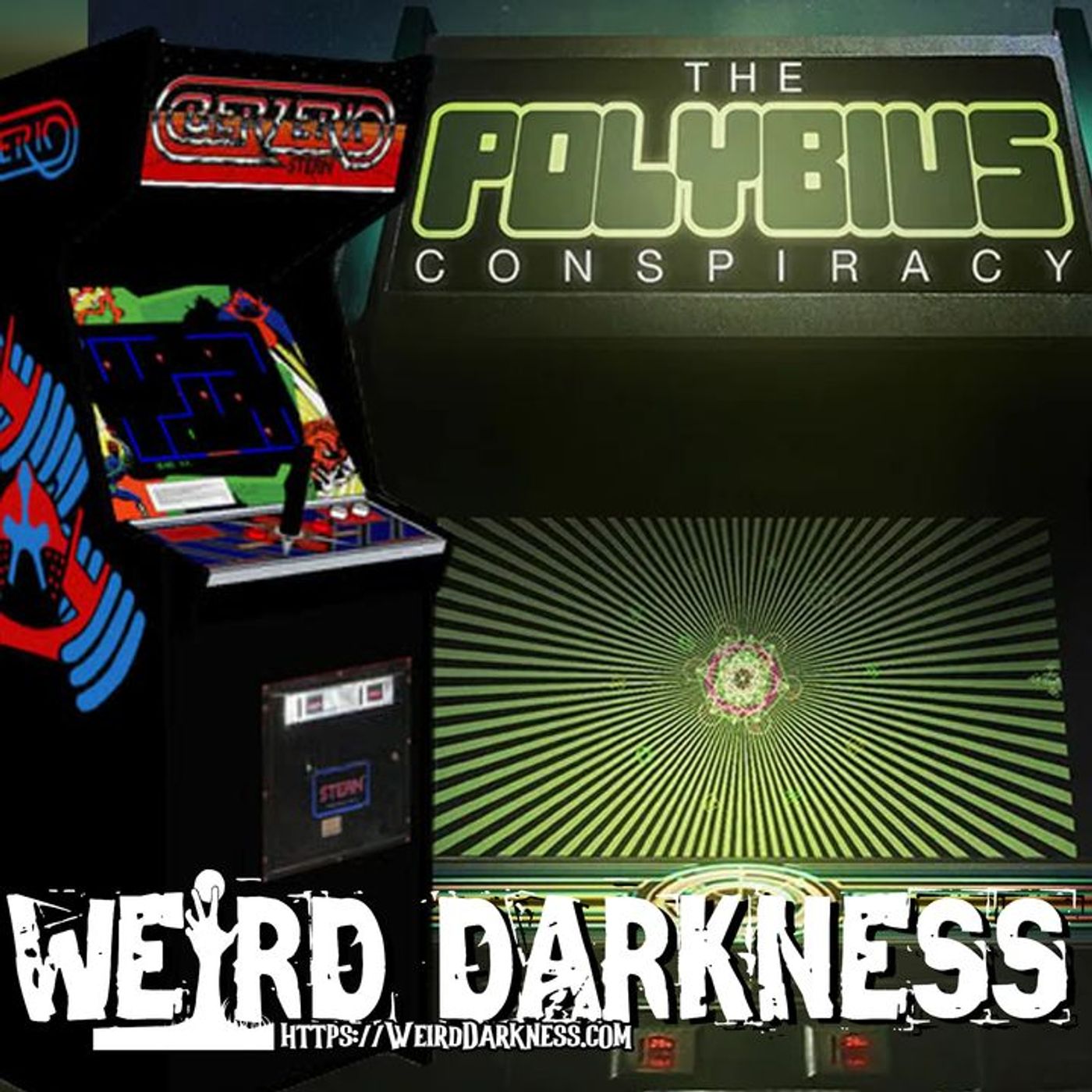 cover of episode “MURDERED BY 1980’S VIDEO GAMES: THE TRUTH BEHIND POLYBIUS AND BERZERK” #WeirdDarkness