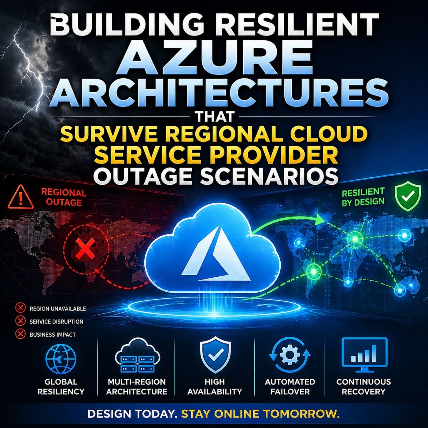 Building Resilient Azure Architectures: That Survive Regional Cloud Service Provider Outage Scenarios