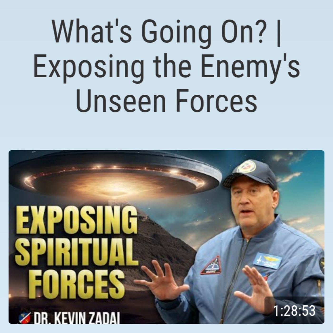 What's Going On? | Exposing the Enemy's Unseen Forces episode artwork
